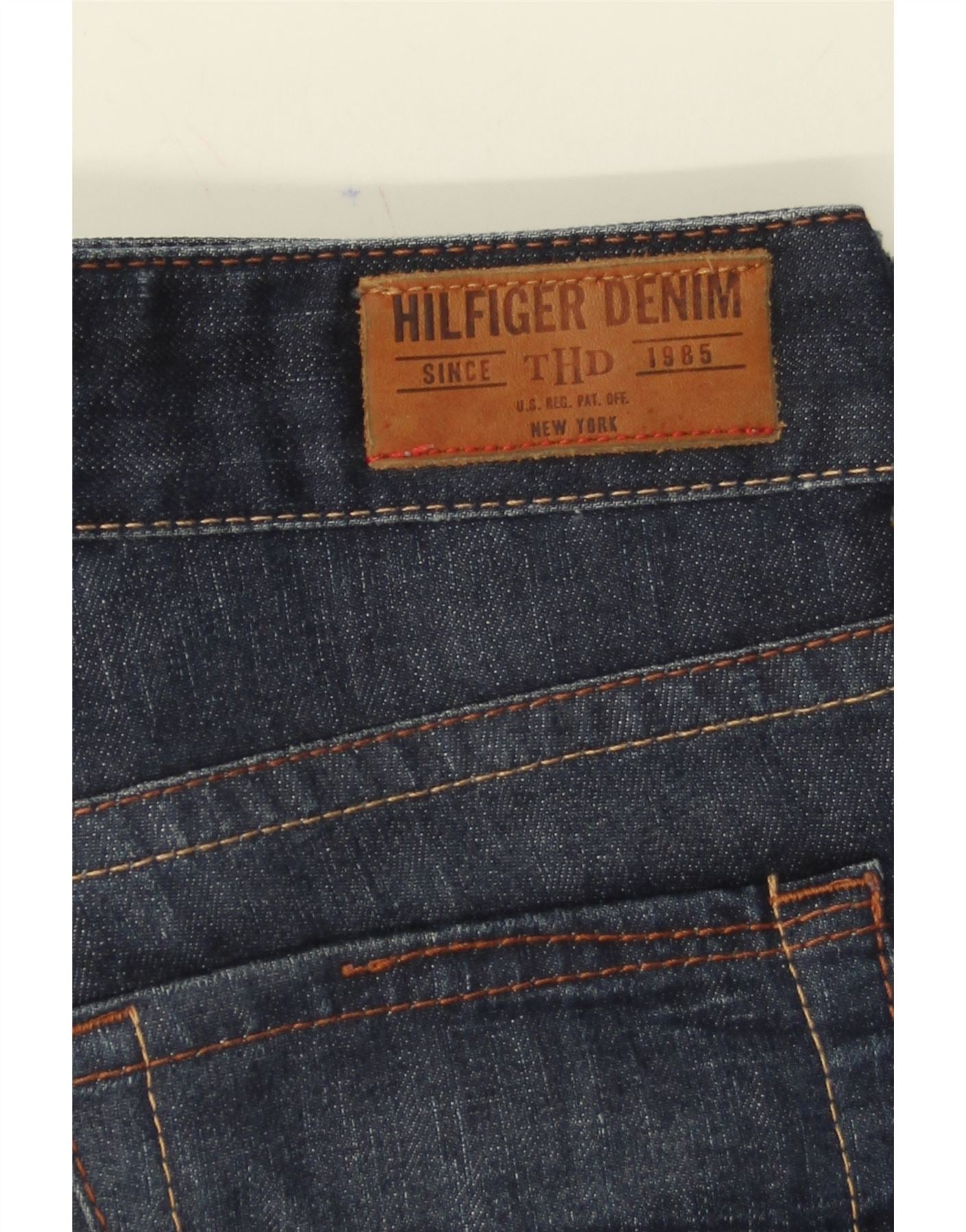 TOMMY HILFIGER Womens Straight Jeans W34 L30 Navy Blue Vintage Tommy Hilfiger and Second-Hand Tommy Hilfiger from Messina Hembry
