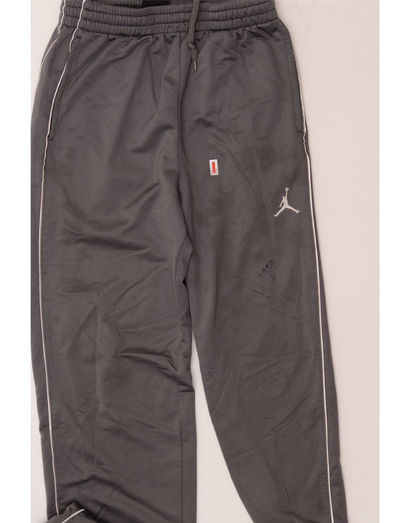 JORDAN Boys Tracksuit Trousers 10-11 Years Medium Grey Polyester Vintage Jordan and Second-Hand Jordan from Messina Hembry