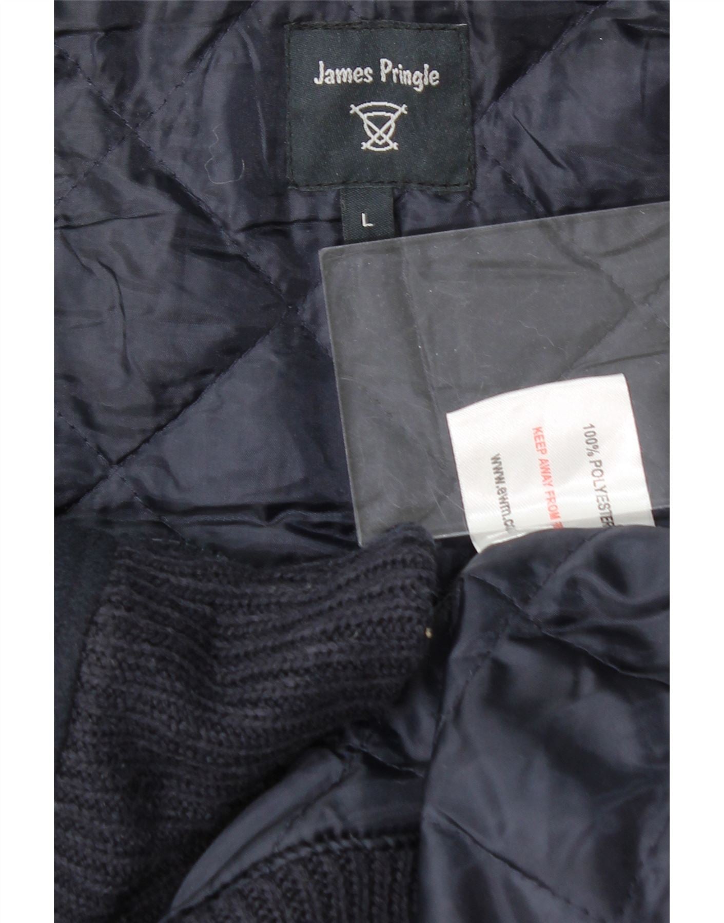 JAMES PRINGLE Mens Fleece Gilet UK 40 Large Navy Blue Polyester Vintage James Pringle and Second-Hand James Pringle from Messina Hembry