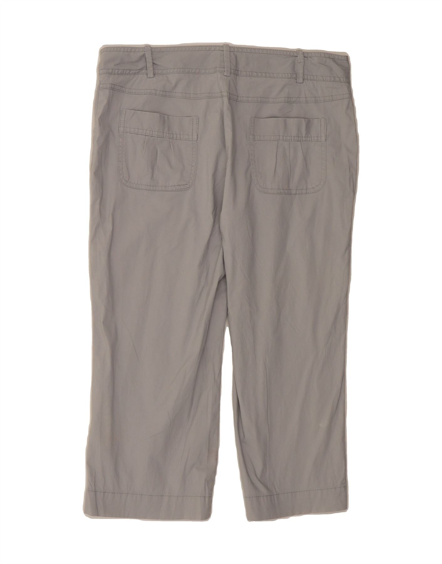 MOSSIMO Womens Straight Capri Trousers US 8 Medium W32 L20 Grey Cotton Vintage Mossimo and Second-Hand Mossimo from Messina Hembry