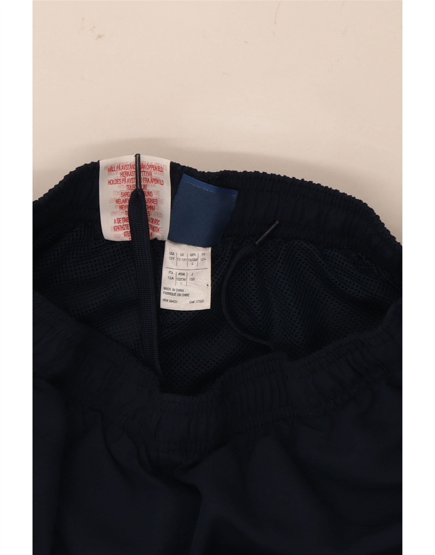 REEBOK Boys Tracksuit Trousers 11-12 Years  Navy Blue Polyester Vintage Reebok and Second-Hand Reebok from Messina Hembry