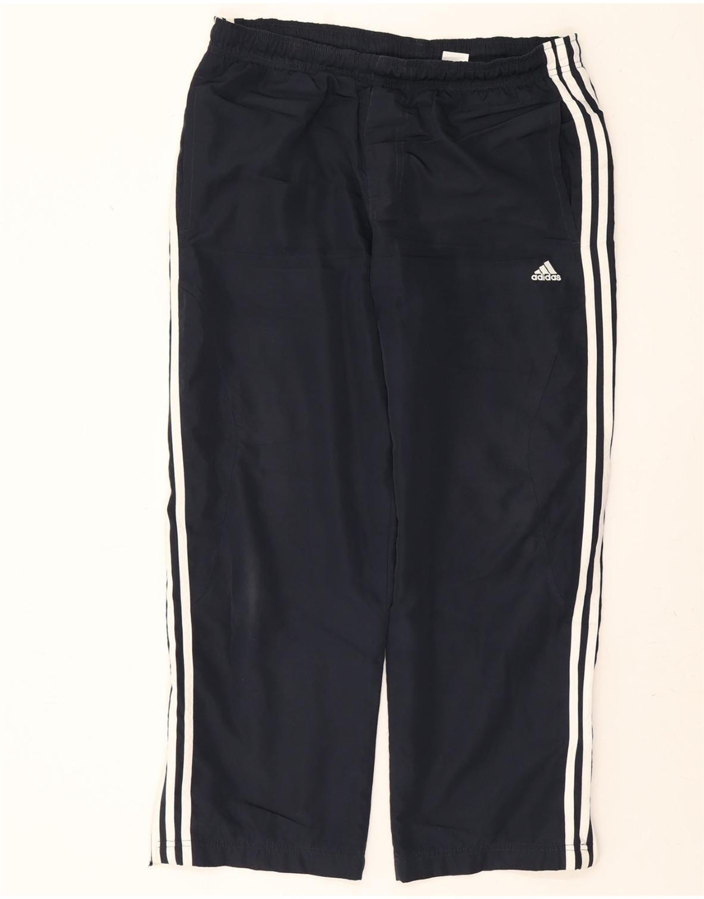 ADIDAS Mens Tracksuit Trousers UK 40/42 Medium  Navy Blue Colourblock Vintage Adidas and Second-Hand Adidas from Messina Hembry