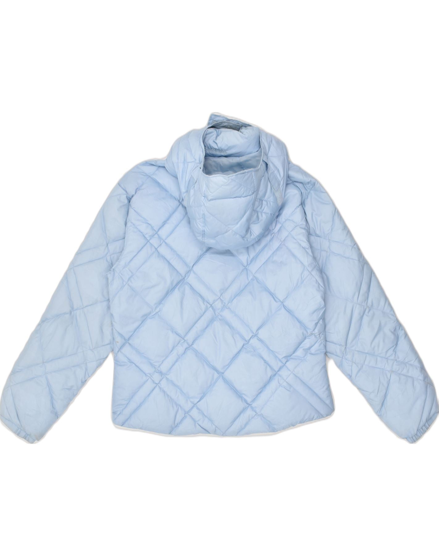 COLUMBIA Girls Hooded Quilted Jacket 14-15 Years Blue Polyester | Vintage Columbia | Thrift | Second-Hand Columbia | Used Clothing | Messina Hembry