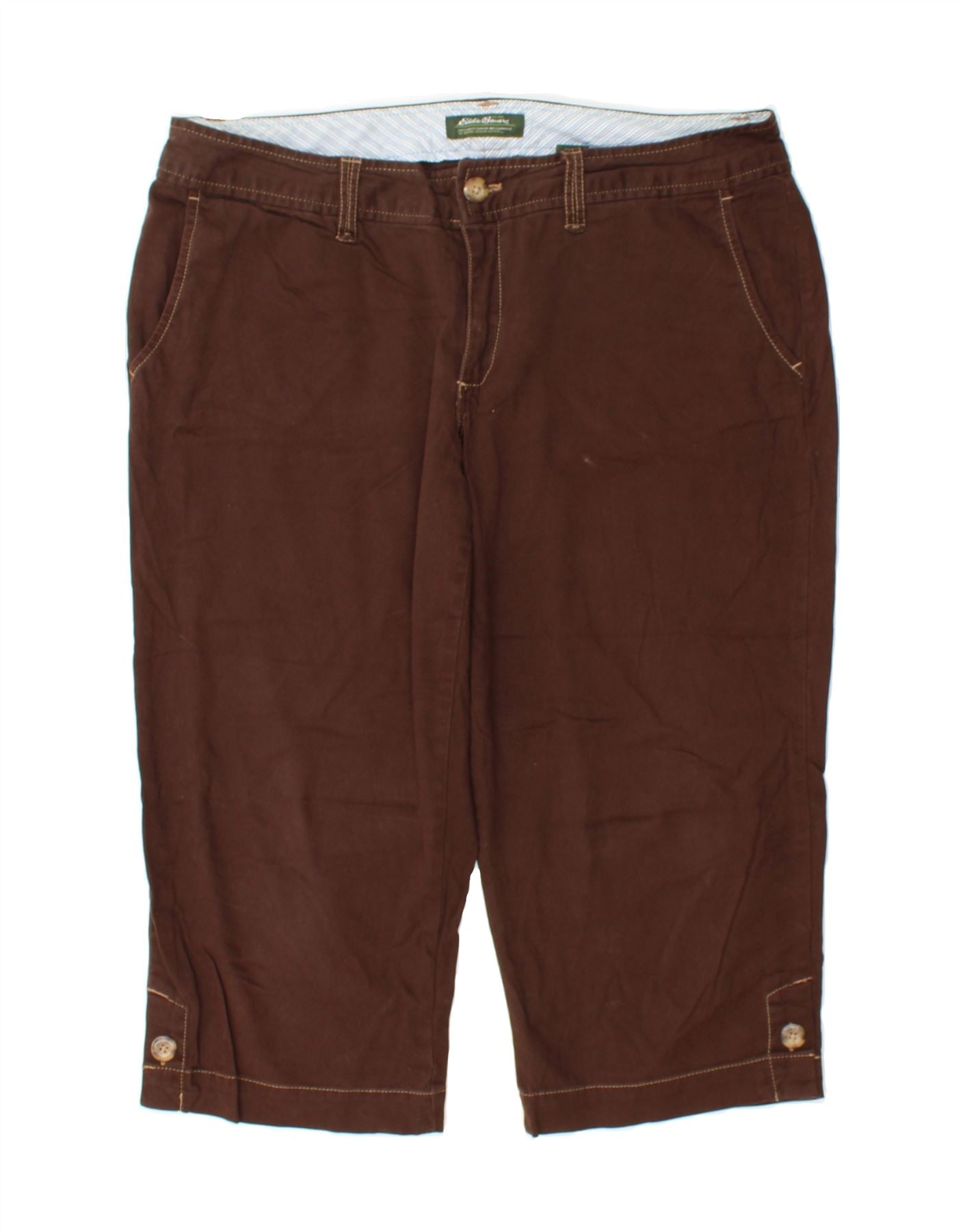 EDDIE BAUER Womens Bermuda Shorts US 14 XL W36 L20 Brown Cotton Vintage Eddie Bauer and Second-Hand Eddie Bauer from Messina Hembry