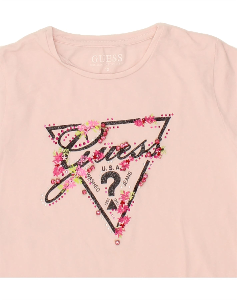 Pink guess shirt best sale