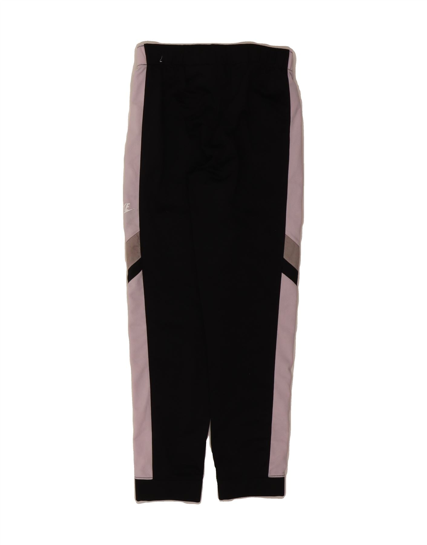 NIKE Girls Tracksuit Trousers Joggers 10-11 Years Medium Black Colourblock Vintage Nike and Second-Hand Nike from Messina Hembry