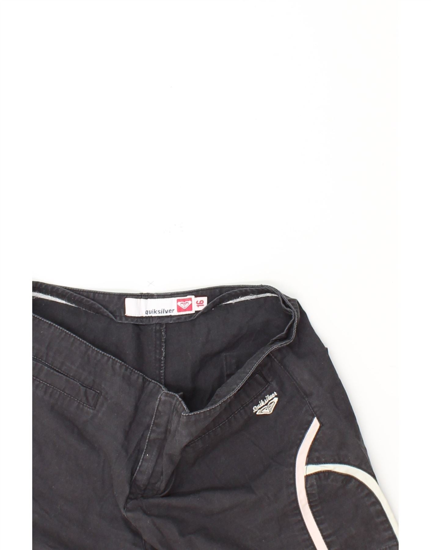 QUIKSILVER Girls Casual Shorts 15-16 Years W28 Black Vintage Quiksilver and Second-Hand Quiksilver from Messina Hembry