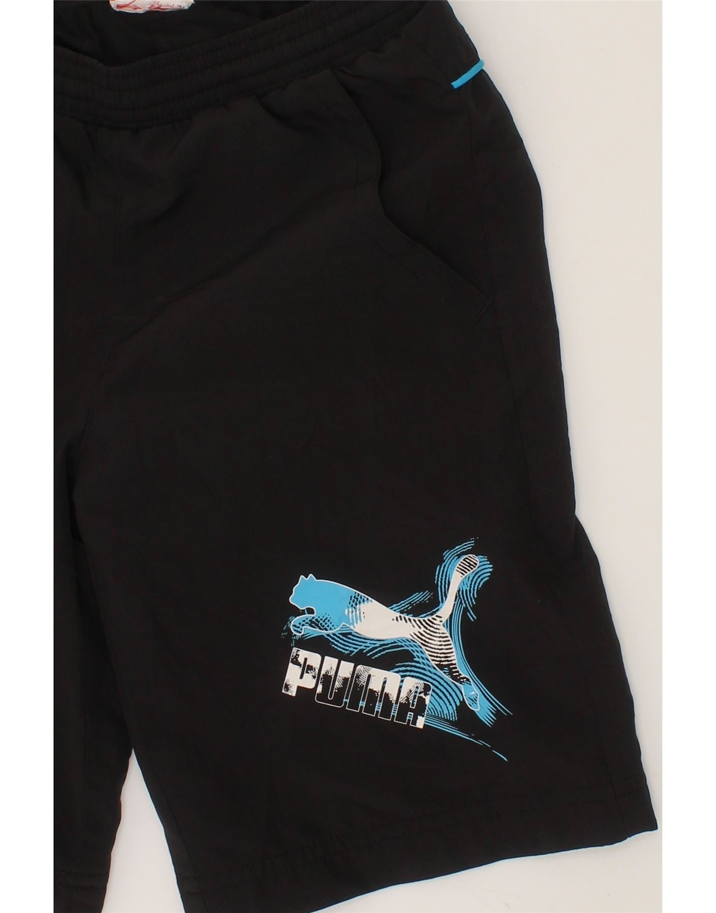 PUMA Boys Graphic Sport Shorts 7-8 Years Black Vintage Puma and Second-Hand Puma from Messina Hembry