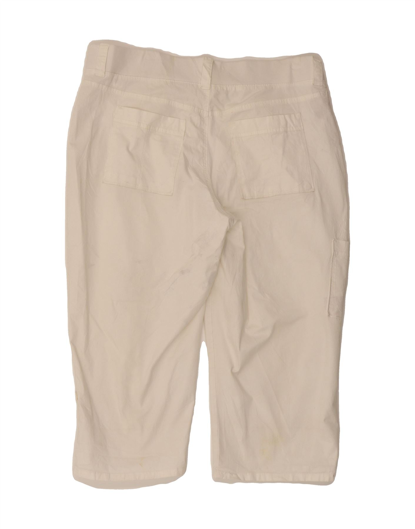 LEE Womens Riders Mid Rise Straight Capri Trousers US 18 2XL W38 L20 White Vintage Lee and Second-Hand Lee from Messina Hembry