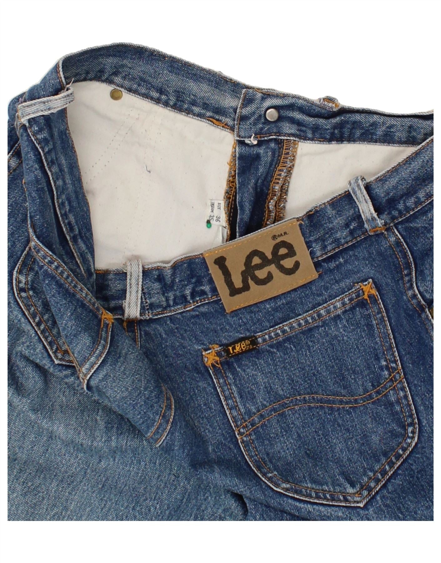 LEE Mens Straight Jeans W34 L28 Blue Cotton Vintage Lee and Second-Hand Lee from Messina Hembry