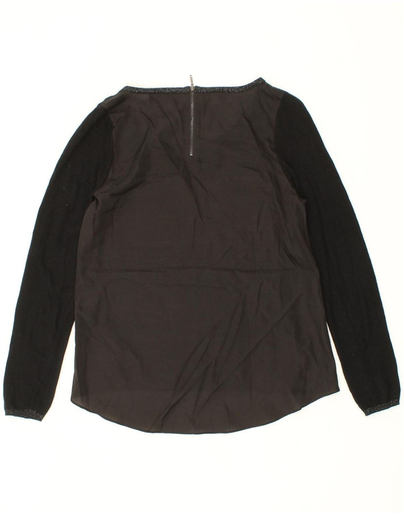 COAST Womens Long Sleeve Blouse Top UK 6 XS Black Colourblock Cotton Vintage Coast and Second-Hand Coast from Messina Hembry
