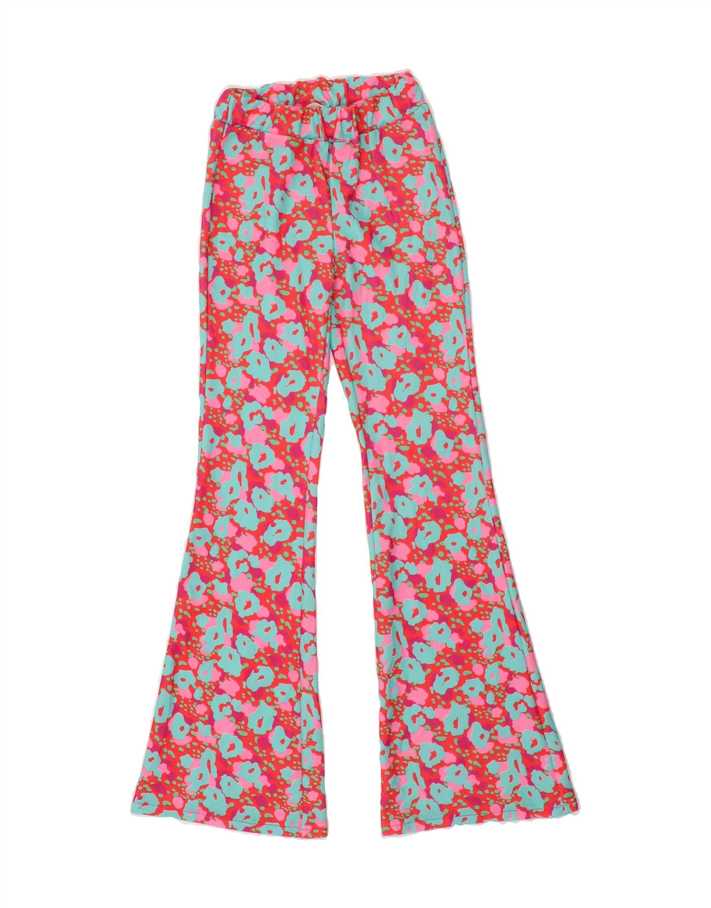 VINTAGE Womens Flare Tracksuit Trousers UK 2 2XS Multicoloured Flecked Vintage Vintage and Second-Hand Vintage from Messina Hembry