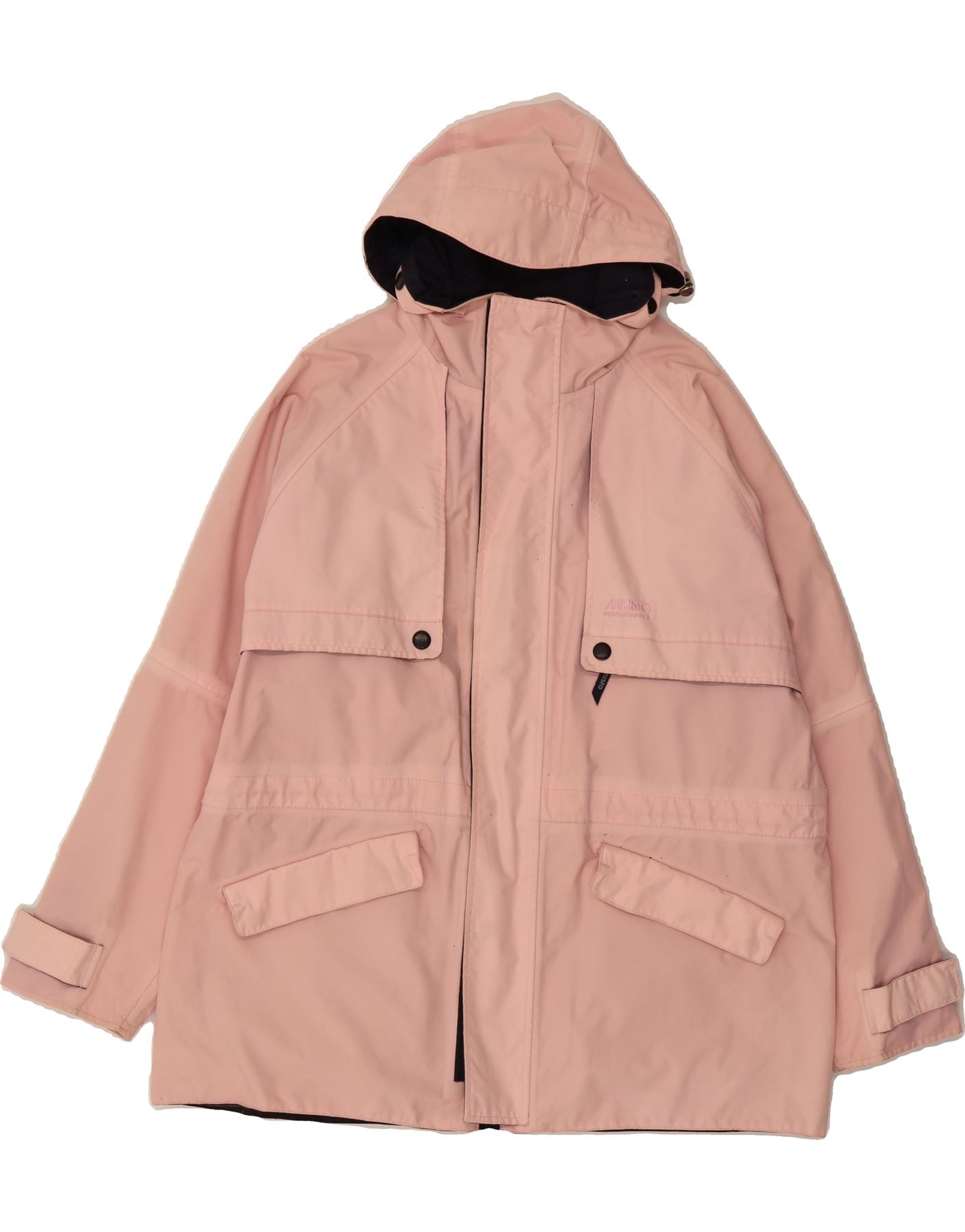 MUSTO Mens Hooded Windbreaker Jacket UK 40 Large Pink Nylon Vintage Musto and Second-Hand Musto from Messina Hembry