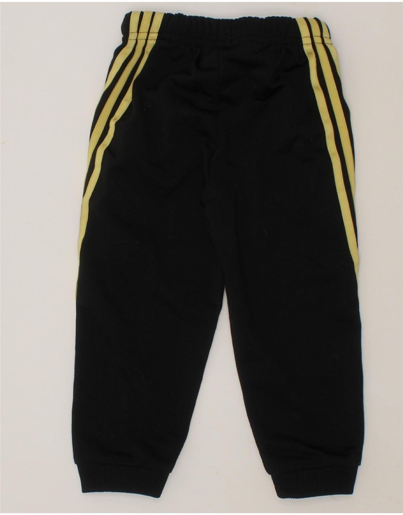 ADIDAS Baby Boys Joggers Tracksuit Trousers 12-18 Months Black Polyester Vintage Adidas and Second-Hand Adidas from Messina Hembry