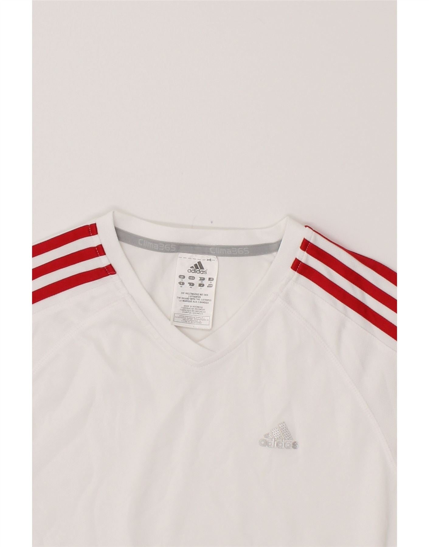 ADIDAS Womens Clima 365 T-Shirt Top UK 12 Medium  White Polyester Vintage Adidas and Second-Hand Adidas from Messina Hembry