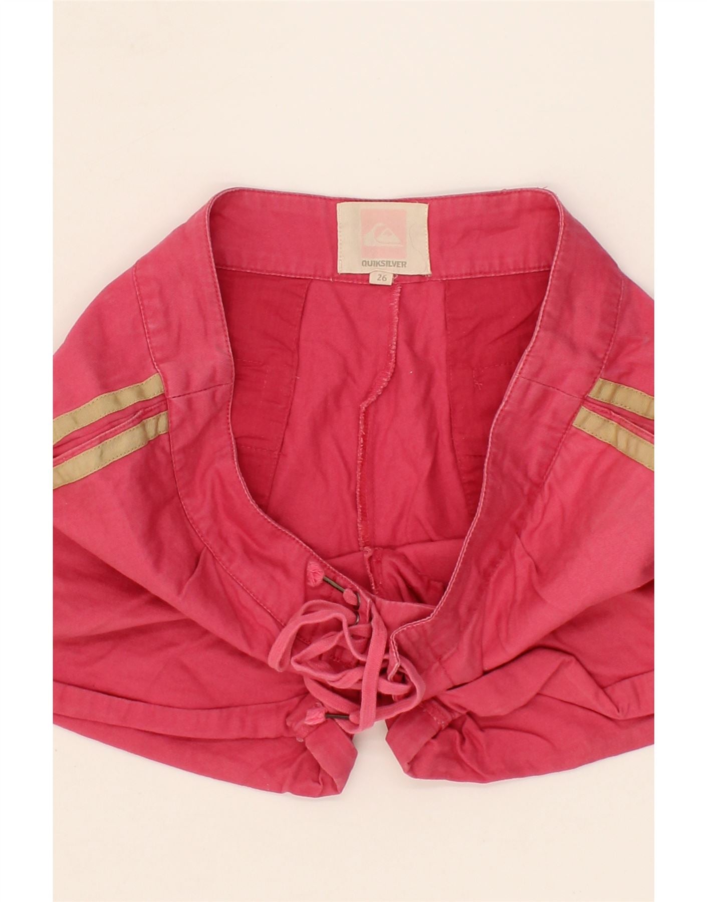 QUIKSILVER Womens Hot Pants W26 Small Pink Cotton Vintage Quiksilver and Second-Hand Quiksilver from Messina Hembry