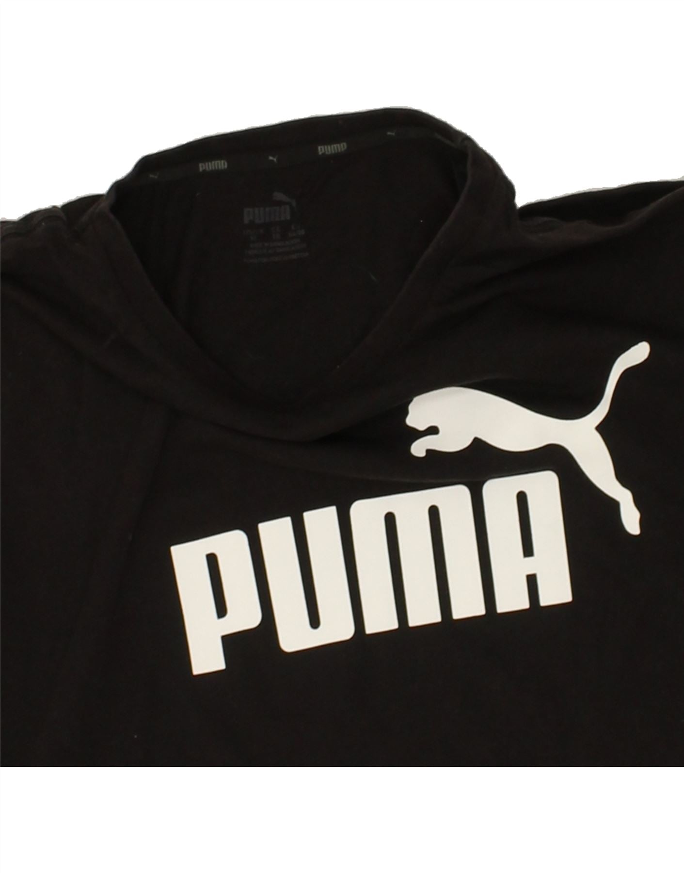 PUMA Mens Graphic T-Shirt Top XL Black Cotton Vintage Puma and Second-Hand Puma from Messina Hembry