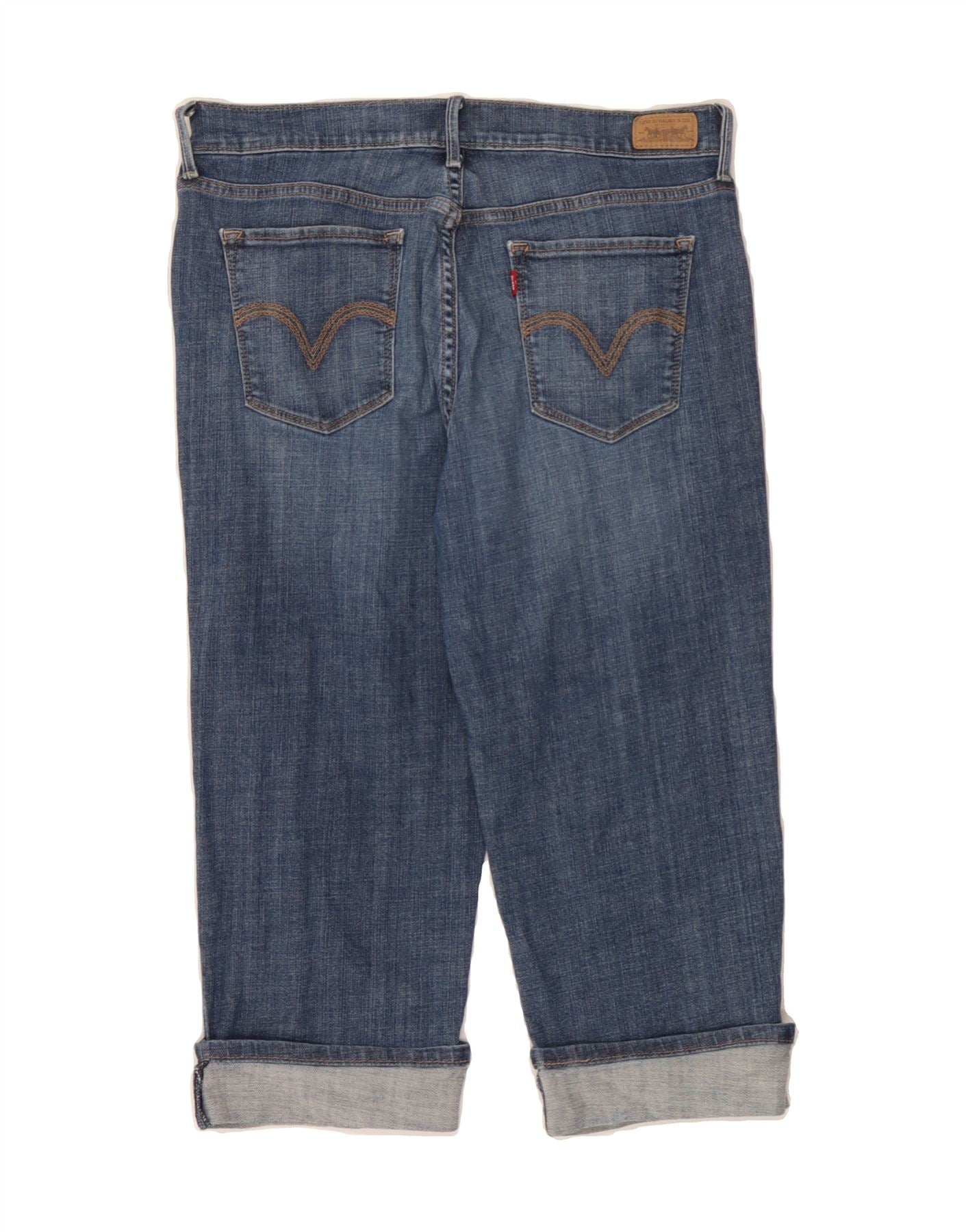 LEVI'S Womens Capri Jeans US 8 Medium W32 L20 Blue Cotton Vintage Levi's and Second-Hand Levi's from Messina Hembry
