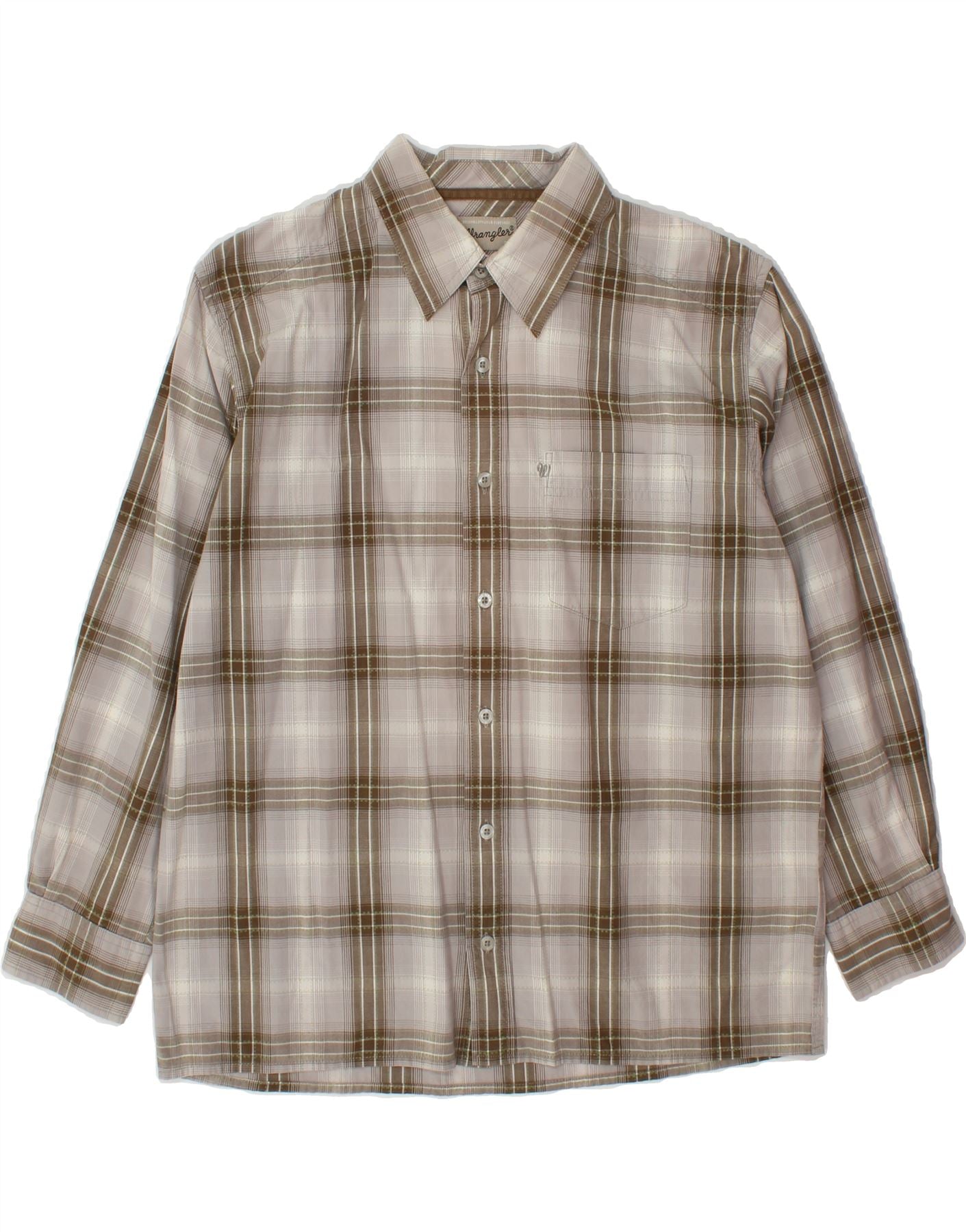 WRANGLER Mens Shirt Small Grey Check Cotton Vintage Wrangler and Second-Hand Wrangler from Messina Hembry
