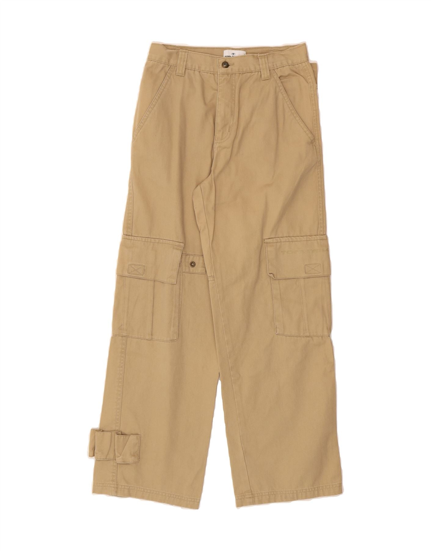 TOM TAILOR Boys High Waist Cargo Trousers 13-14 Years Medium W26 L28 Beige Vintage Tom Tailor and Second-Hand Tom Tailor from Messina Hembry
