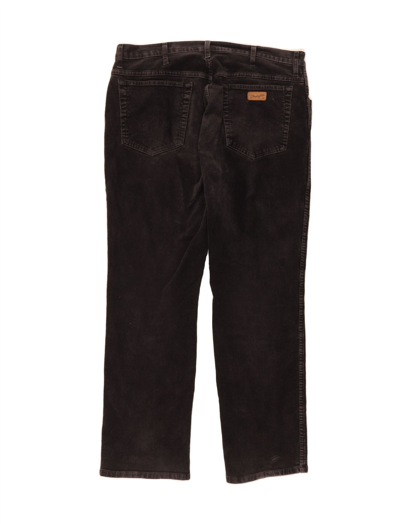 WRANGLER Mens Texas Straight Corduroy Trousers W36 L30 Black Cotton Vintage Wrangler and Second-Hand Wrangler from Messina Hembry