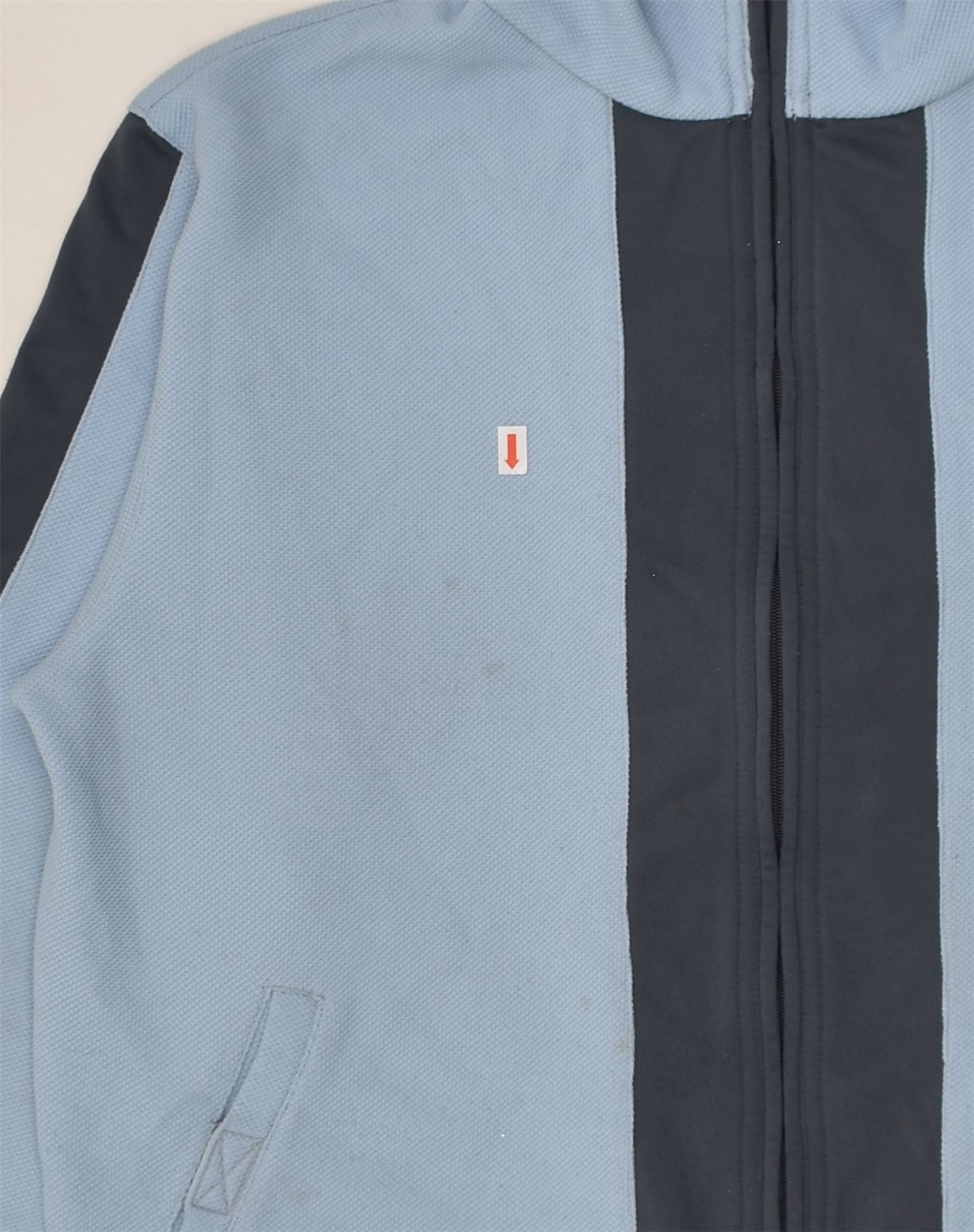 LOTTO Mens Tracksuit Top Jacket Large Blue Colourblock Polyester | Vintage Lotto | Thrift | Second-Hand Lotto | Used Clothing | Messina Hembry