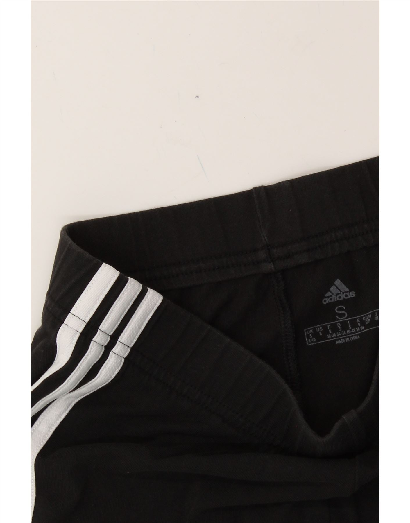 ADIDAS Womens Sport Shorts UK 8/10 Small  Black Cotton Vintage Adidas and Second-Hand Adidas from Messina Hembry
