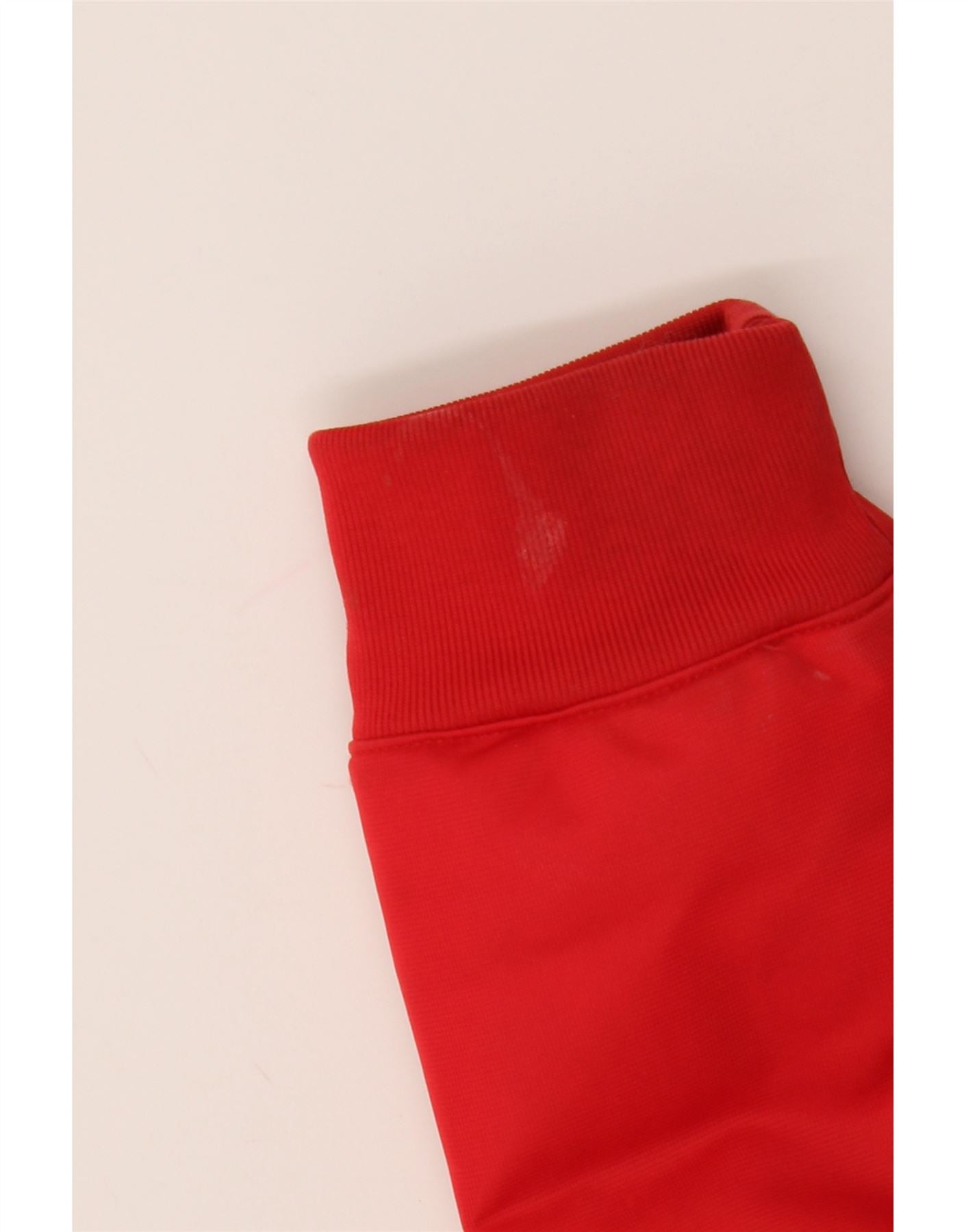 ADIDAS Womens Hooded Bomber Padded Jacket UK 8 Small Red Polyester Vintage Adidas and Second-Hand Adidas from Messina Hembry