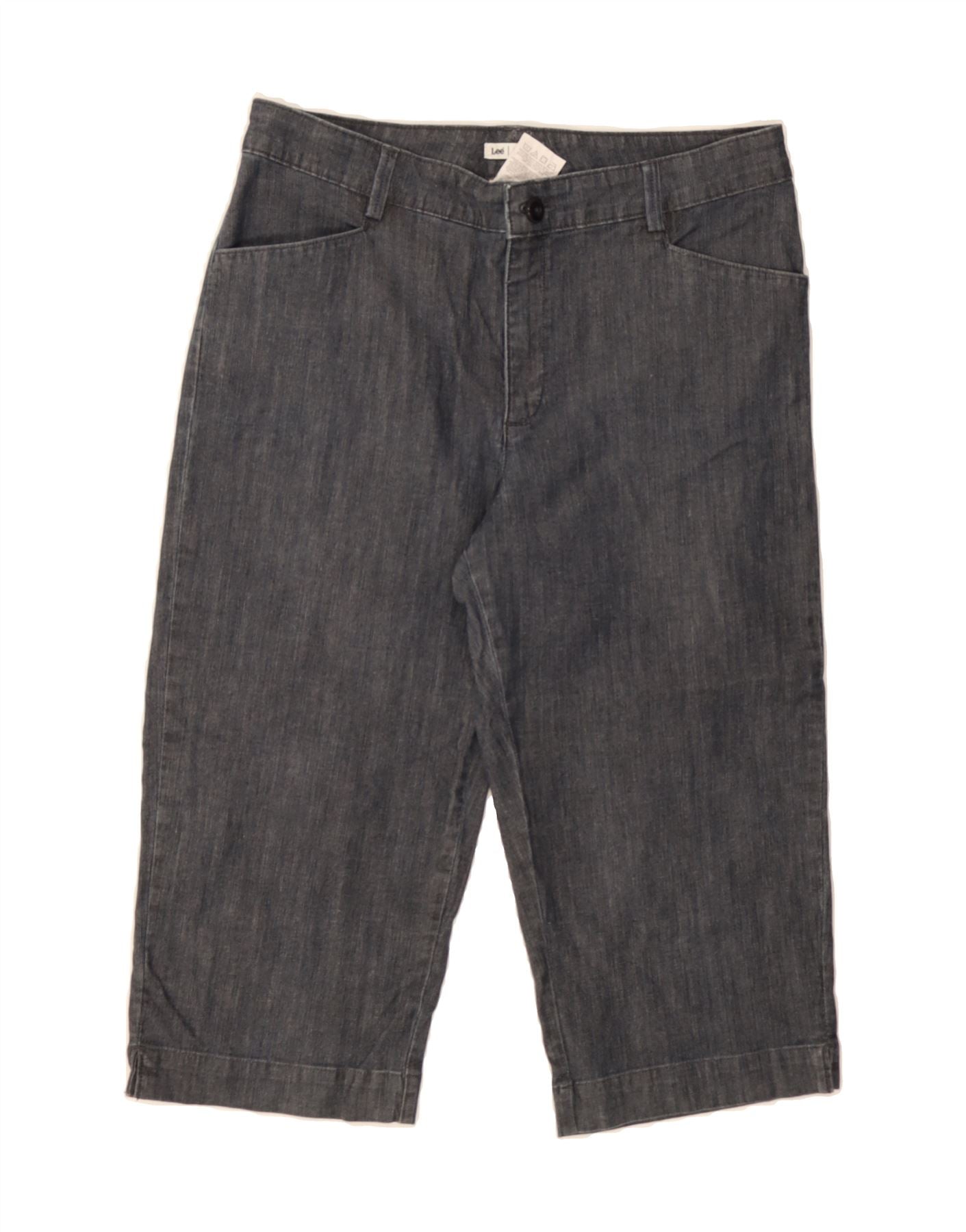 LEE Womens Capri Jeans US 14 XL W32 L20 Navy Blue Cotton Vintage Lee and Second-Hand Lee from Messina Hembry
