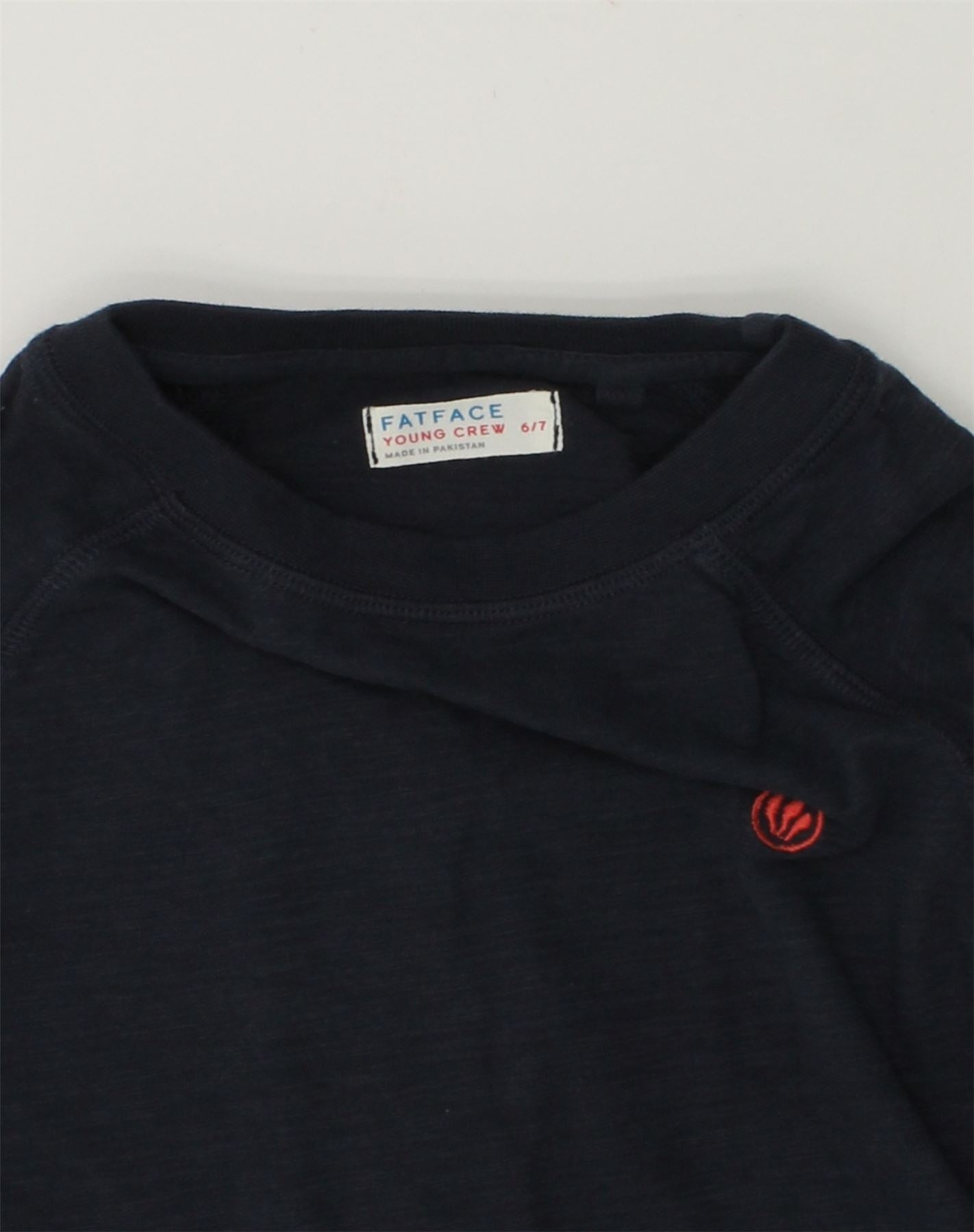 FAT FACE Boys Top Long Sleeve 6-7 Years Navy Blue Cotton | Vintage Fat Face | Thrift | Second-Hand Fat Face | Used Clothing | Messina Hembry