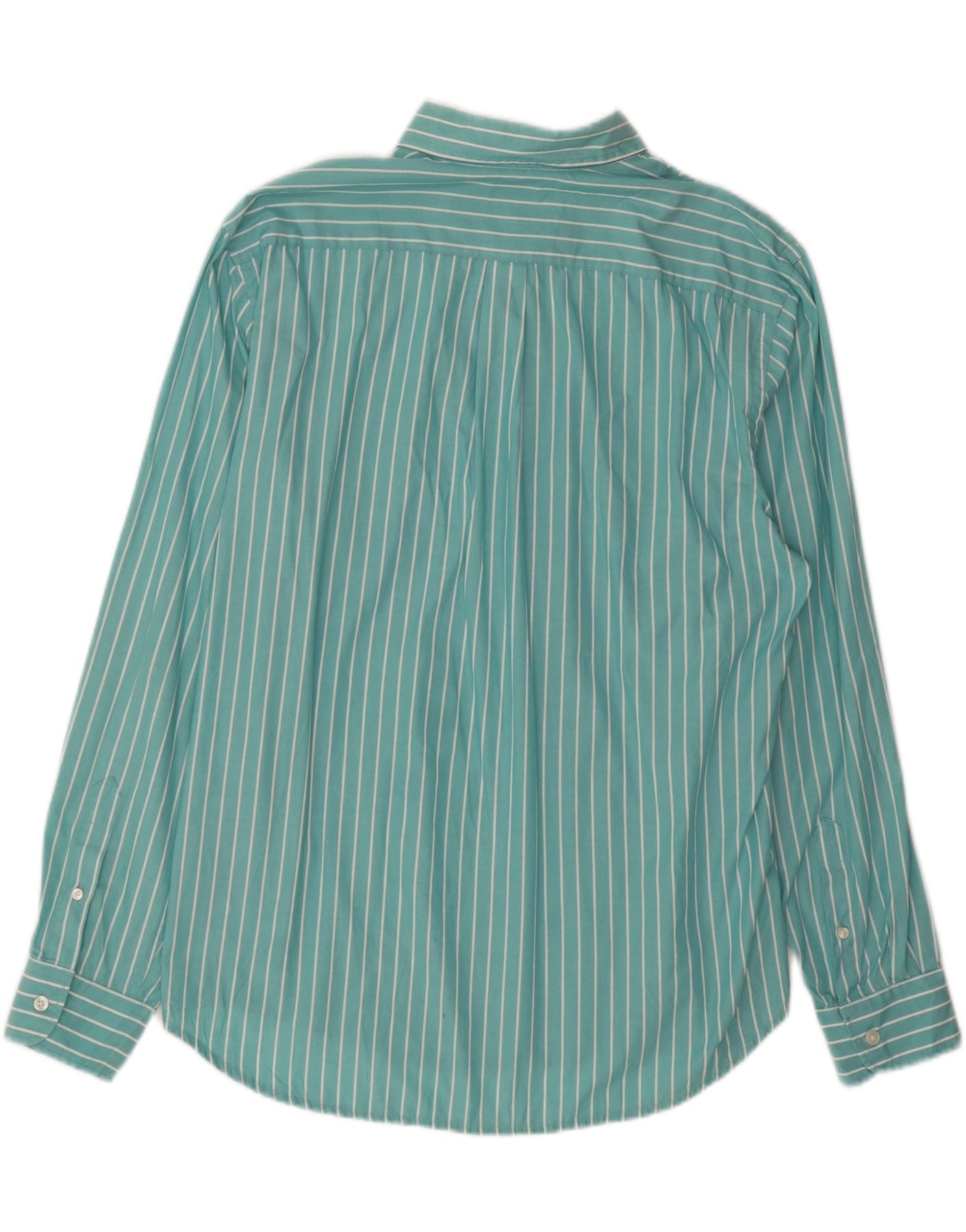 DOCKERS Mens Shirt Large Green Striped Cotton Vintage Dockers and Second-Hand Dockers from Messina Hembry