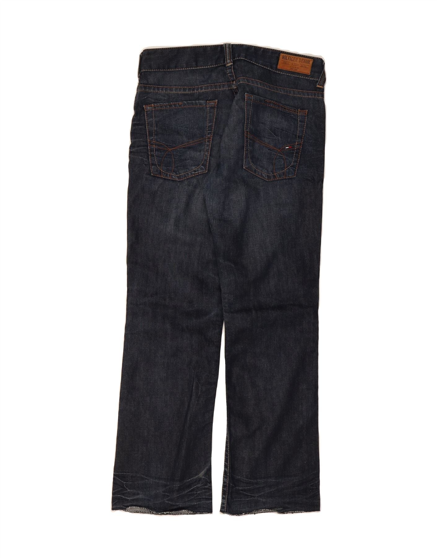 TOMMY HILFIGER Womens Straight Jeans W34 L30 Navy Blue Vintage Tommy Hilfiger and Second-Hand Tommy Hilfiger from Messina Hembry