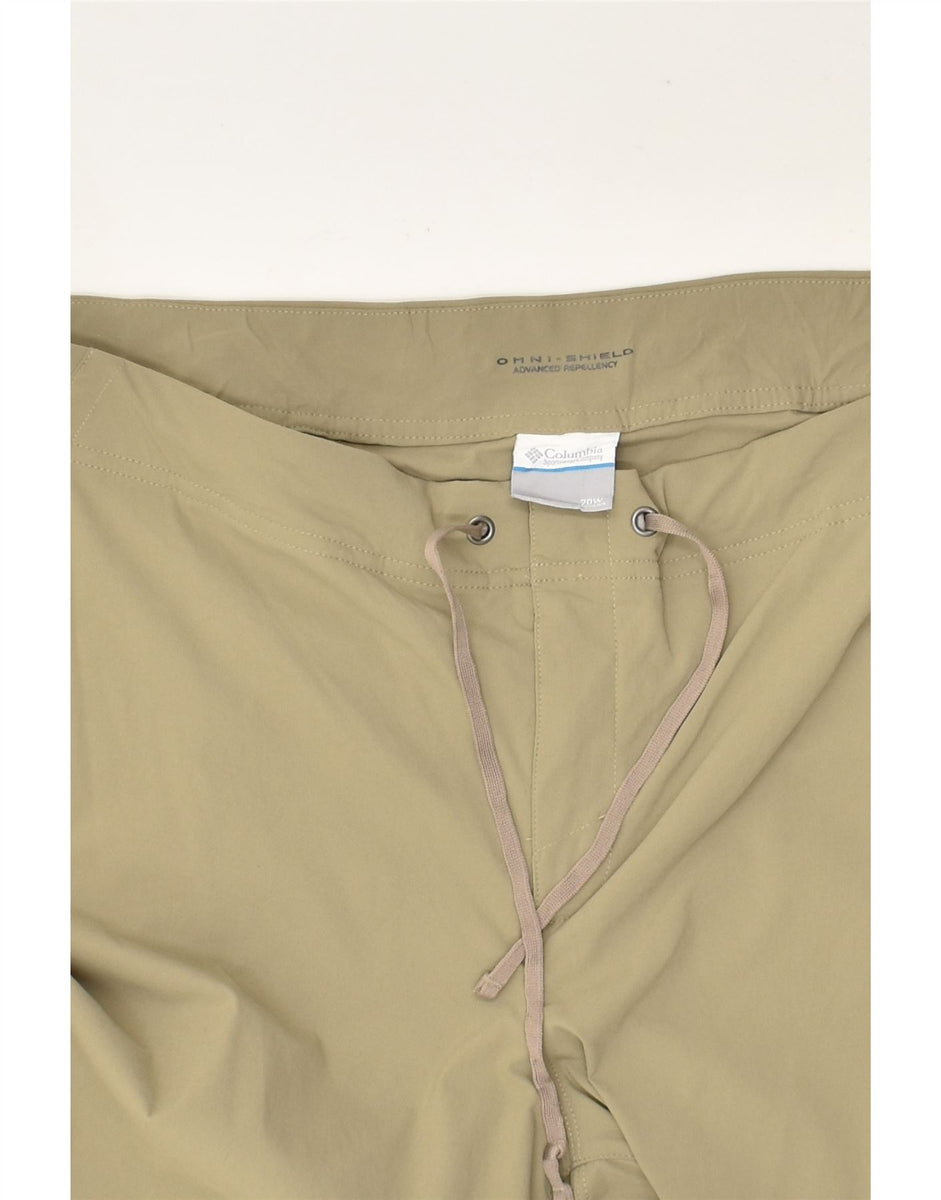 COLUMBIA Womens Regular Straight Casual Trousers W40 L30 Khaki Nylon