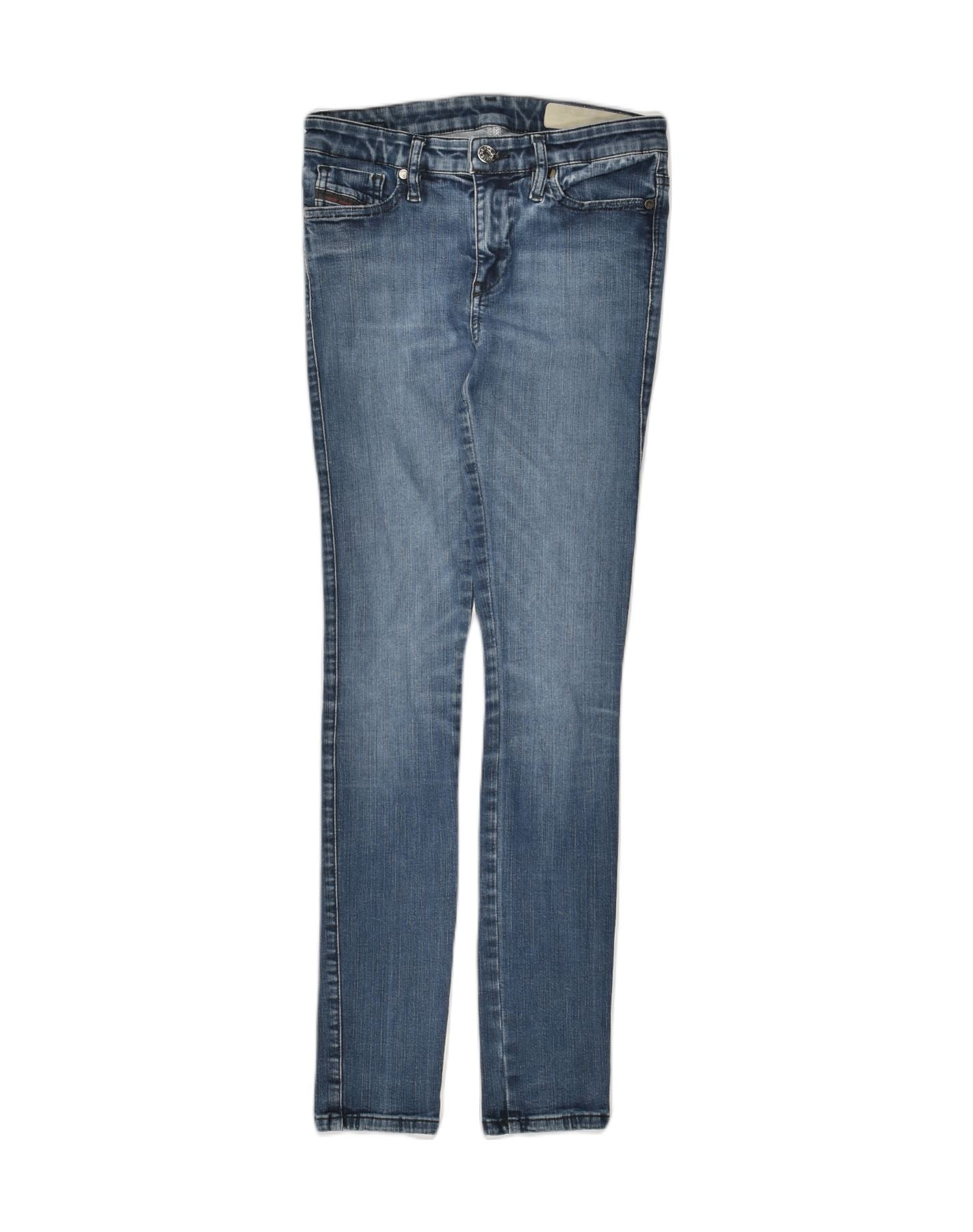 DIESEL Womens Skinny Jeans W26 L27 Blue Cotton | Vintage Diesel | Thrift | Second-Hand Diesel | Used Clothing | Messina Hembry
