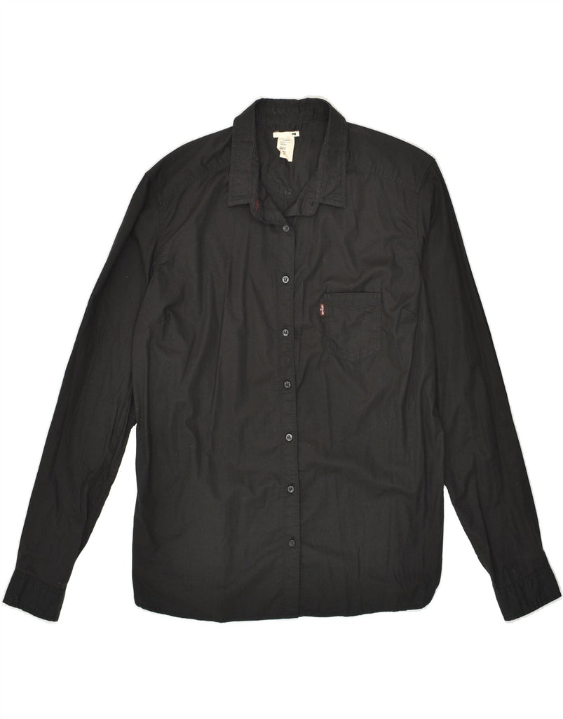 LEVI'S Womens Shirt UK 18 XL Black Cotton | Vintage Levi's | Thrift | Second-Hand Levi's | Used Clothing | Messina Hembry 