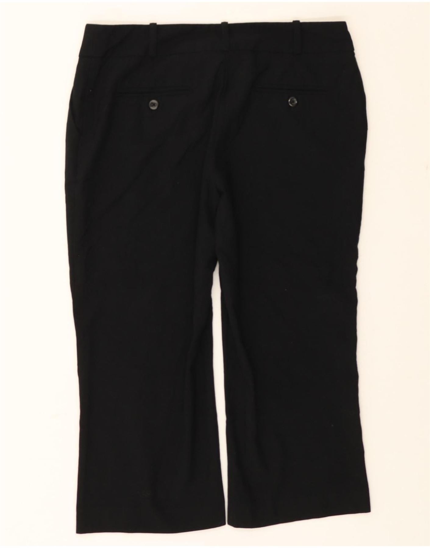 MOSSIMO Womens Straight Capri Trousers US 6 Medium W30 L20 Black Polyester Vintage Mossimo and Second-Hand Mossimo from Messina Hembry