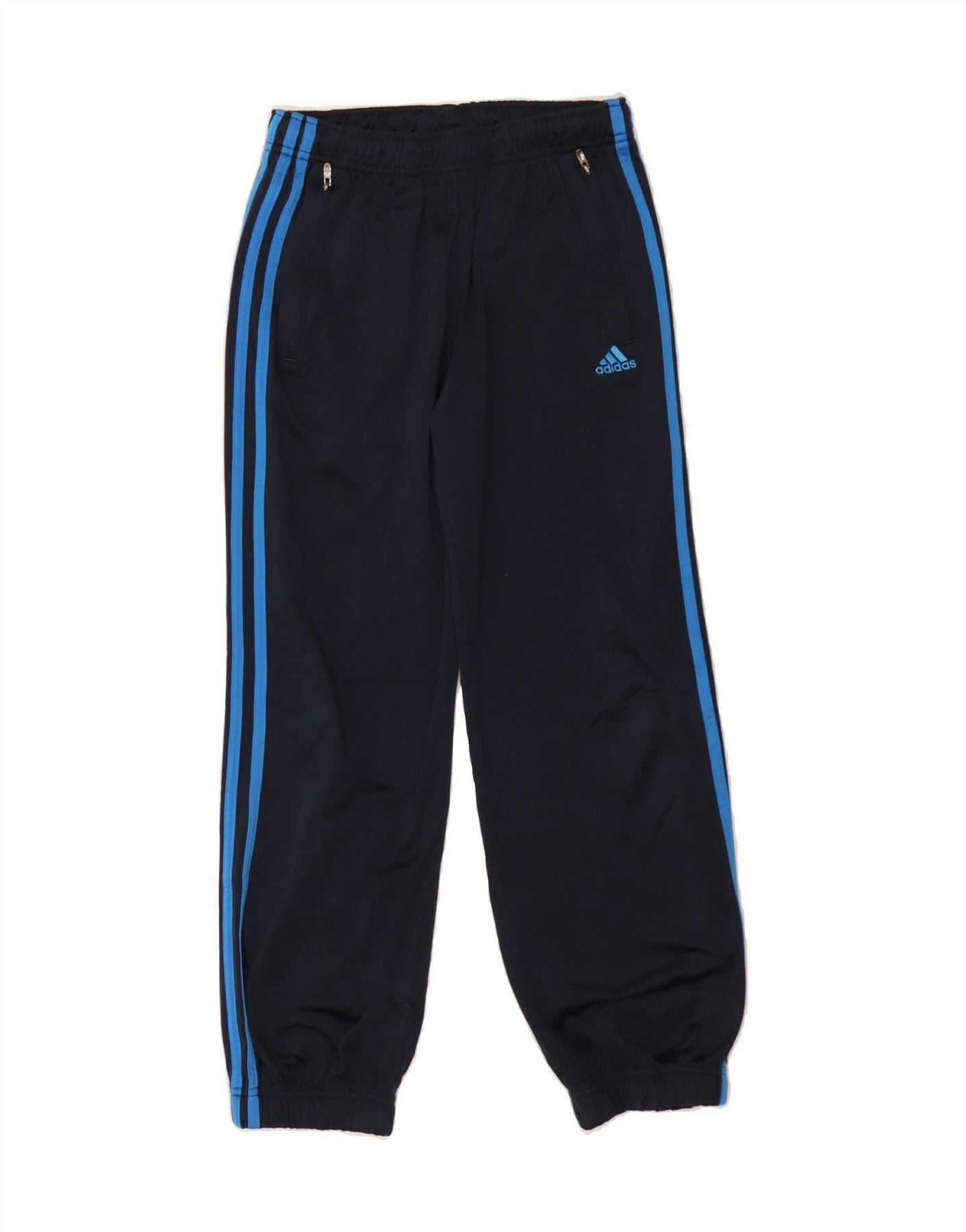 ADIDAS Boys Tracksuit Trousers Joggers 11-12 Years  Navy Blue Polyester Vintage Adidas and Second-Hand Adidas from Messina Hembry