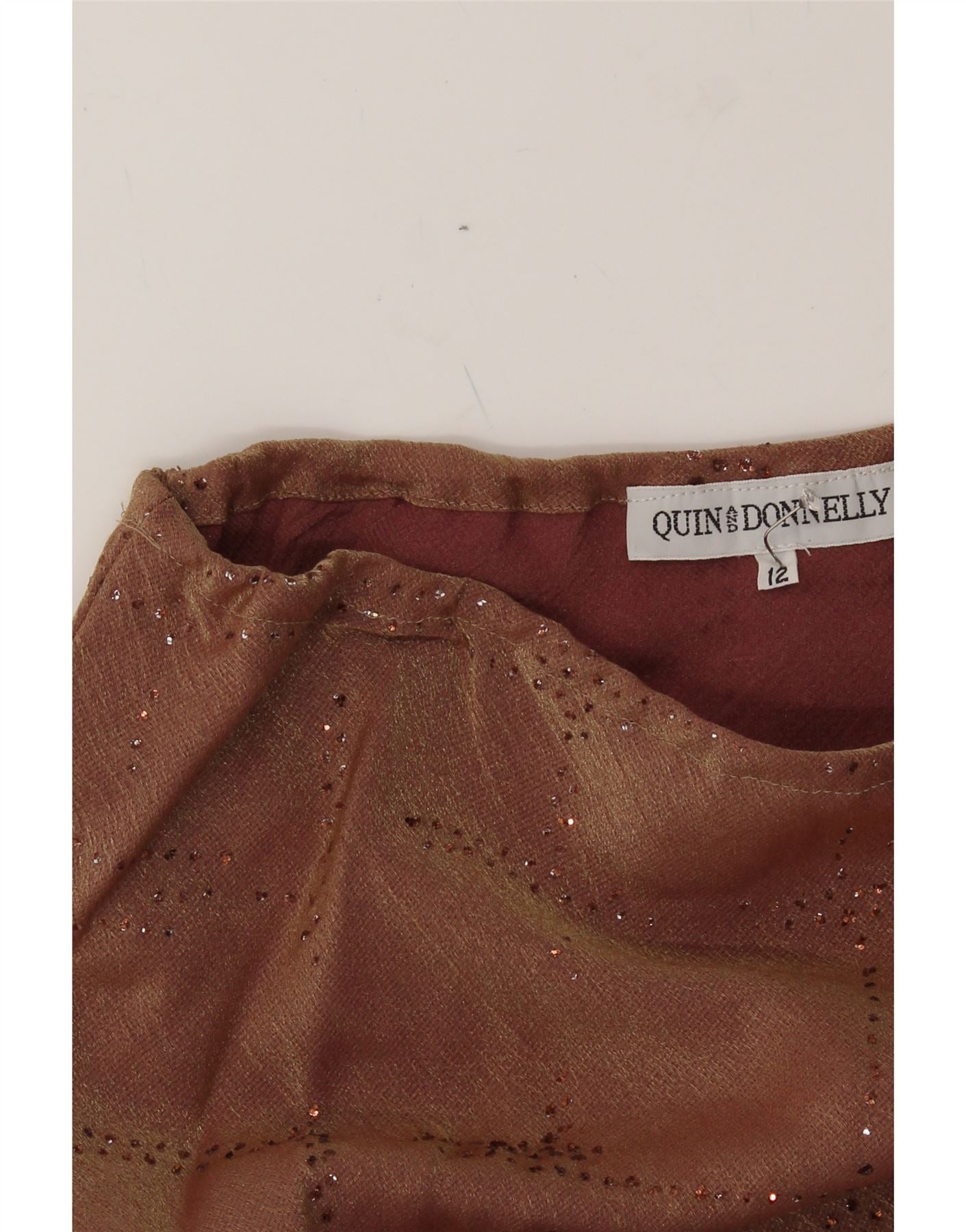 QUIN AND DONNELLY Womens Maxi Skirt UK 12 Medium W30  Brown Vintage Quin And Donnelly and Second-Hand Quin And Donnelly from Messina Hembry