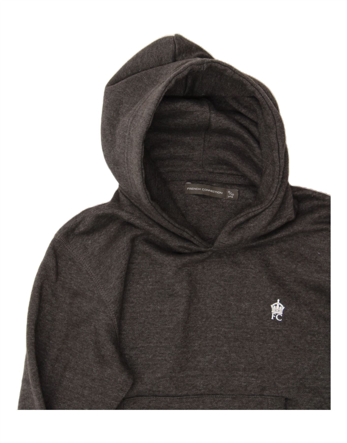 FRENCH CONNECTION Boys Hoodie Jumper 9-10 Years Grey Cotton Vintage French Connection and Second-Hand French Connection from Messina Hembry