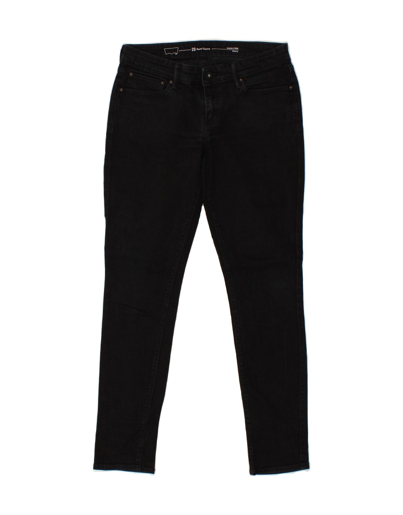 LEVI'S Womens Demi Curve Modern Rise Skinny Jeans W29 L29  Black Vintage Levi's and Second-Hand Levi's from Messina Hembry