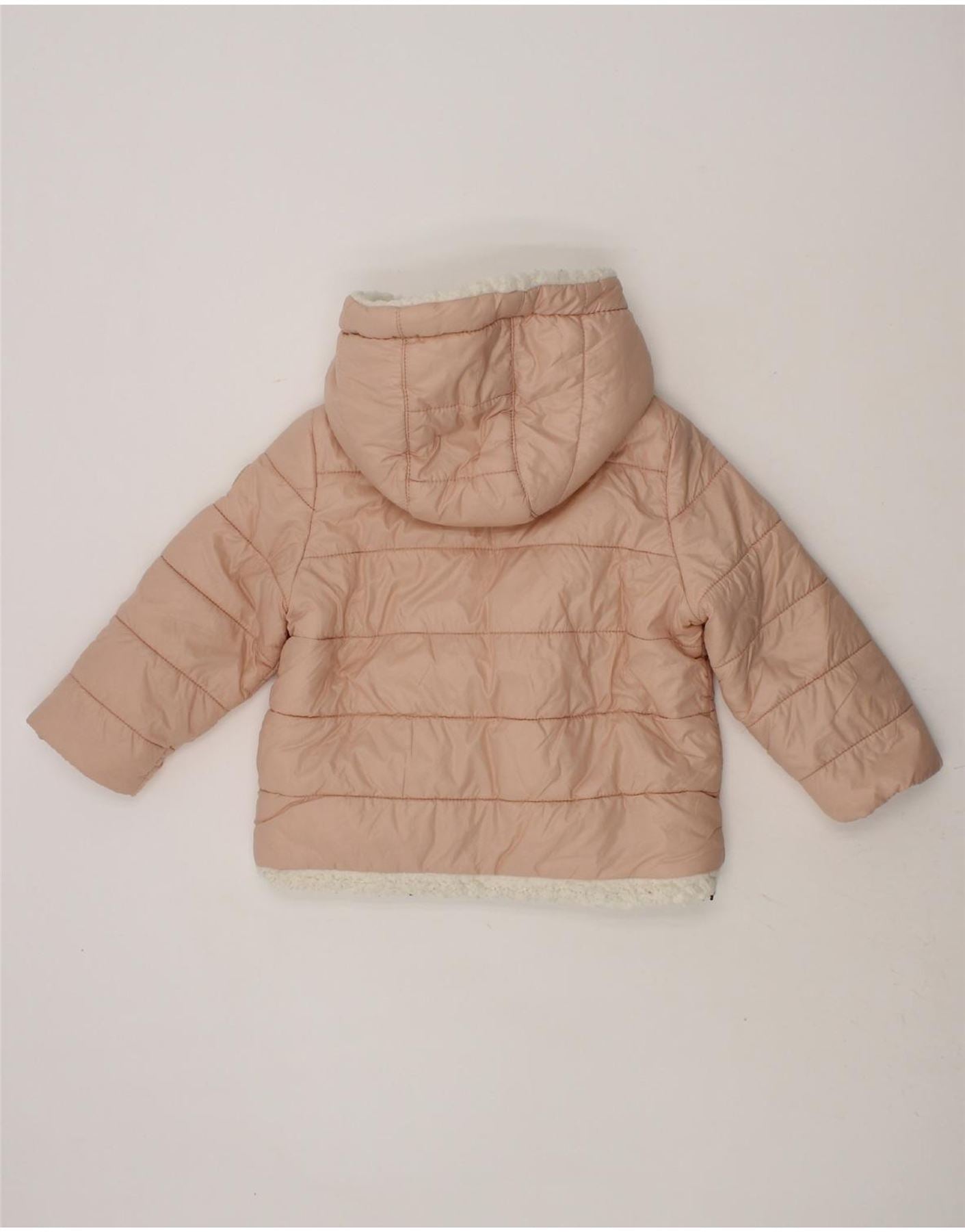 MICHAEL KORS Baby Girls Hooded Padded Jacket 12-18 Months Pink Nylon Vintage Michael Kors and Second-Hand Michael Kors from Messina Hembry