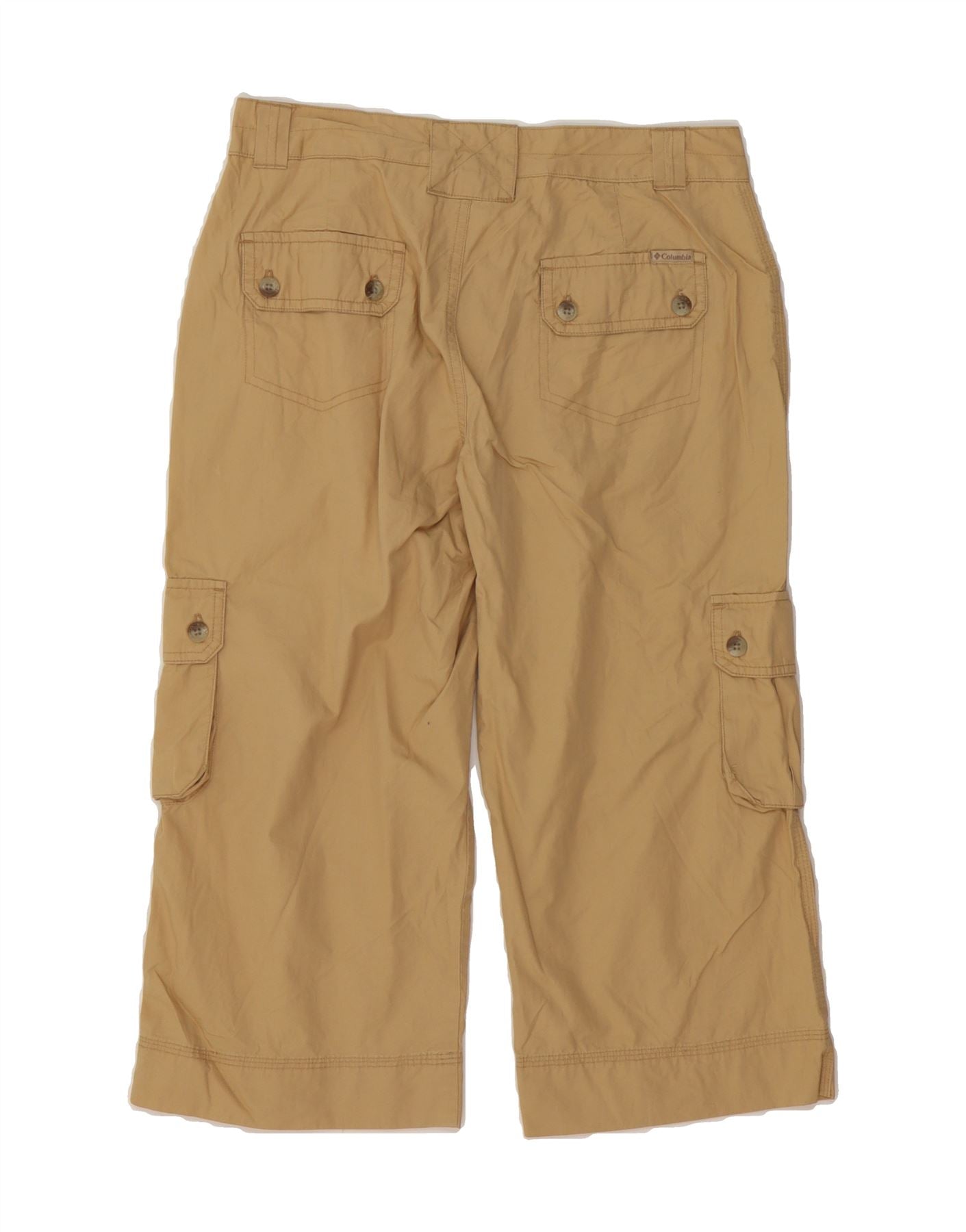 COLUMBIA Womens Straight Capri Cargo Trousers US 6 Medium W32 L20 Beige Vintage Columbia and Second-Hand Columbia from Messina Hembry