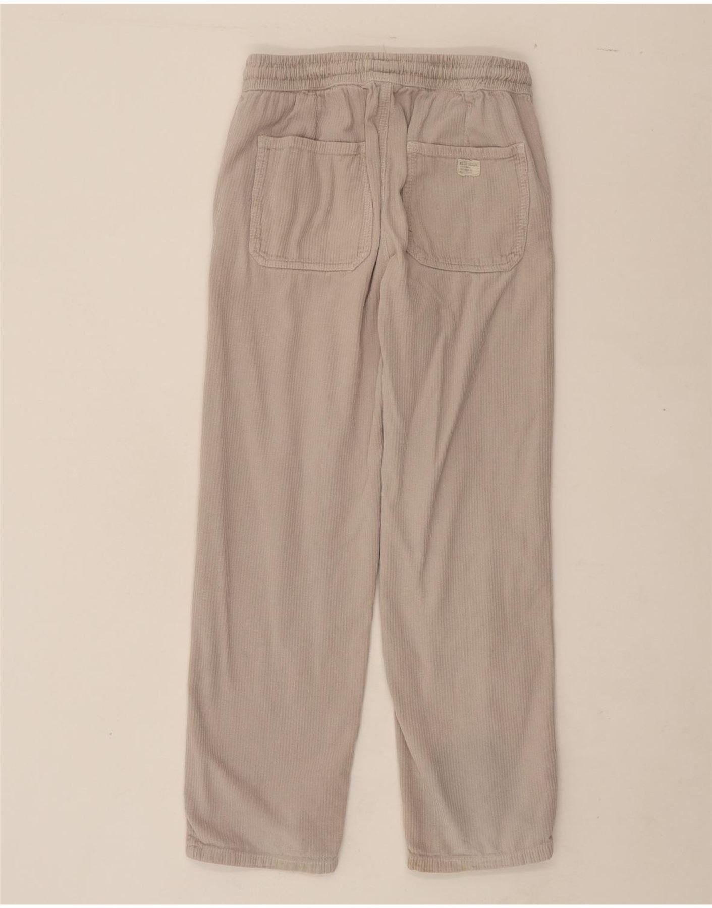 ZARA Boys Velour Straight Chino Trousers 13-14 Years W25 L25 Grey Vintage Zara and Second-Hand Zara from Messina Hembry