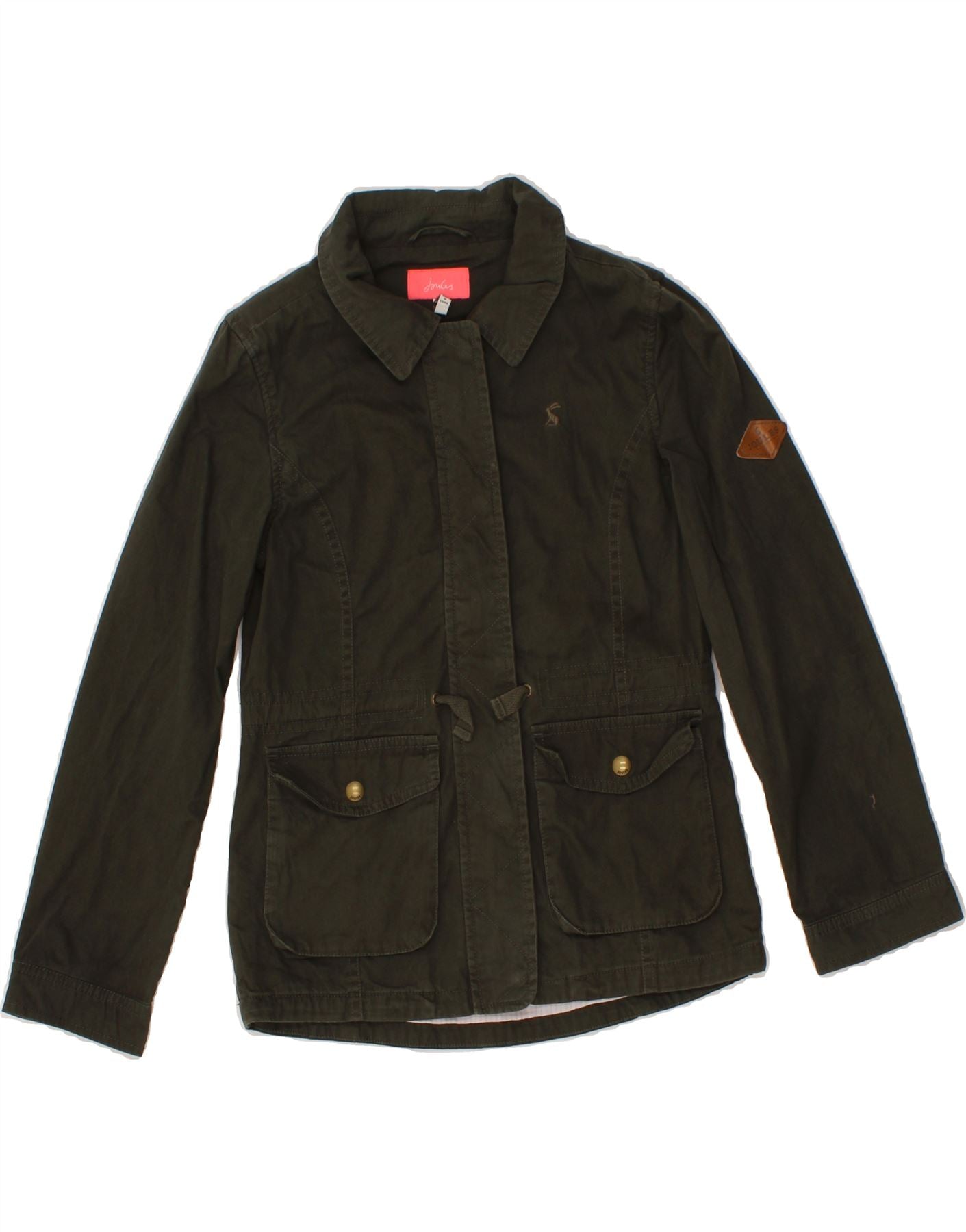 JOULES Girls Bomber Jacket 9-10 Years Khaki Cotton Vintage Joules and Second-Hand Joules from Messina Hembry