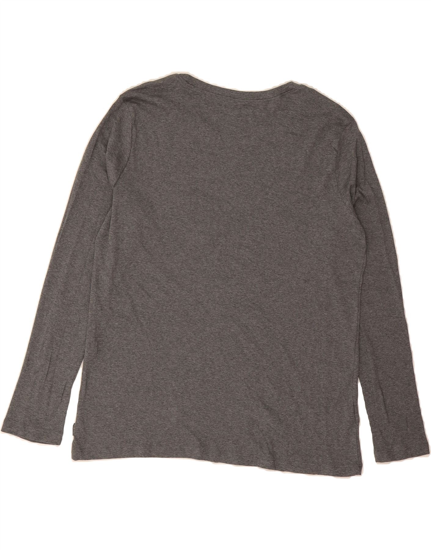 EDDIE BAUER Womens Top Long Sleeve UK 20 2XL Grey Cotton Vintage Eddie Bauer and Second-Hand Eddie Bauer from Messina Hembry