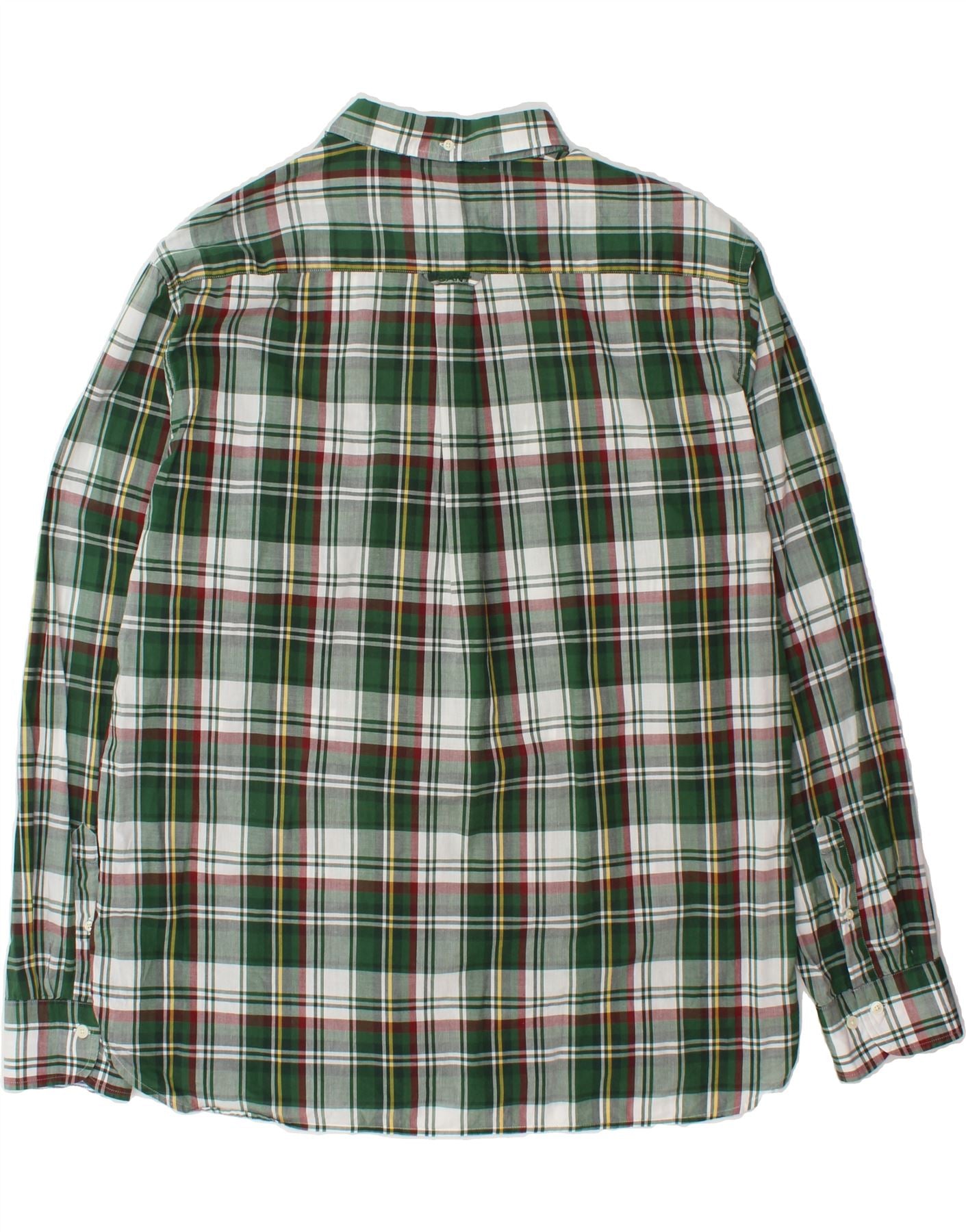 GANT Mens Shirt Size 45/46 18  2XL Green Check Cotton Vintage Gant and Second-Hand Gant from Messina Hembry