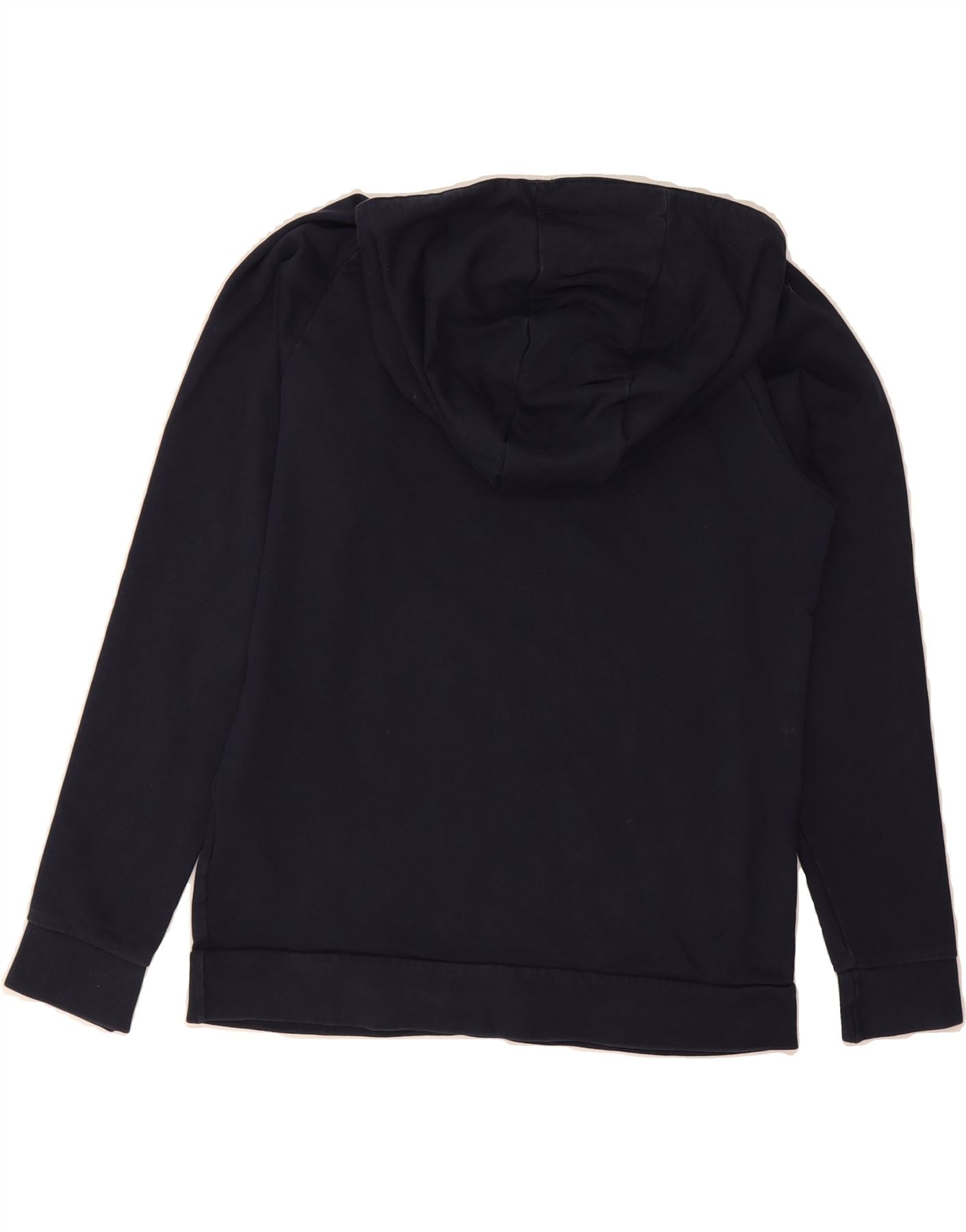 HUMMEL Womens Graphic Hoodie Jumper UK 10 Small Navy Blue Cotton Vintage Hummel and Second-Hand Hummel from Messina Hembry