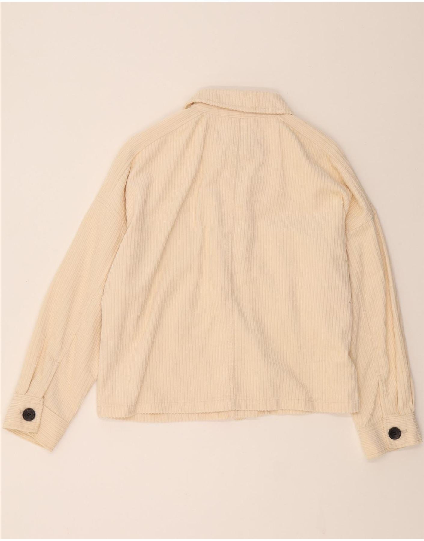 ZARA Womens Oversized Corduroy Jacket UK 6 XS Beige Vintage Zara and Second-Hand Zara from Messina Hembry