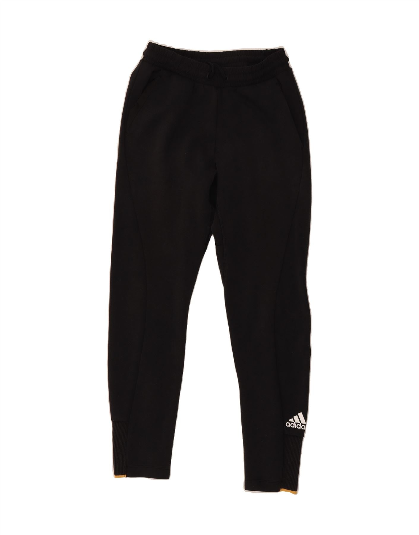 ADIDAS Mens Tracksuit Trousers Joggers Small  Black Cotton Vintage Adidas and Second-Hand Adidas from Messina Hembry