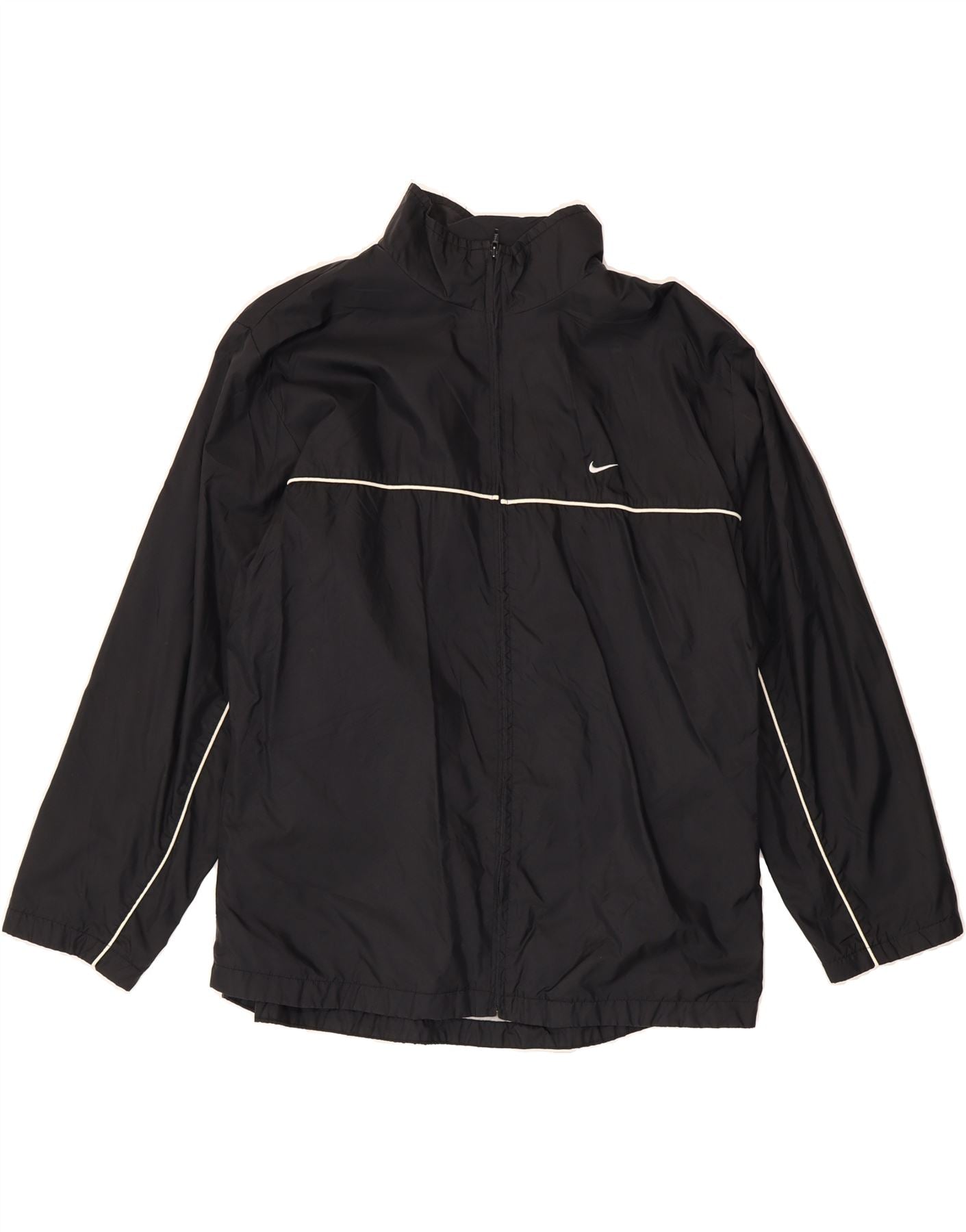 NIKE Womens Windbreaker Jacket US 16/18 XL Black Nylon Vintage Nike and Second-Hand Nike from Messina Hembry